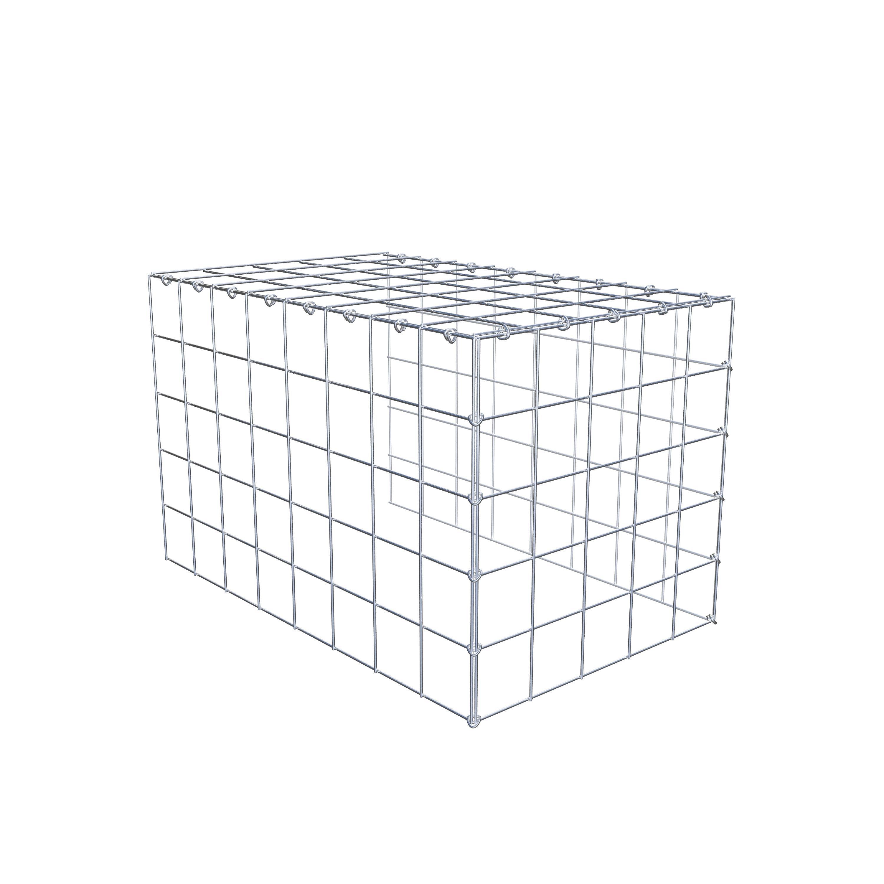 Gabion monté type 4 80 cm x 50 cm x 50 cm (L x H x P), maillage 10 cm x 10 cm, anneau en C