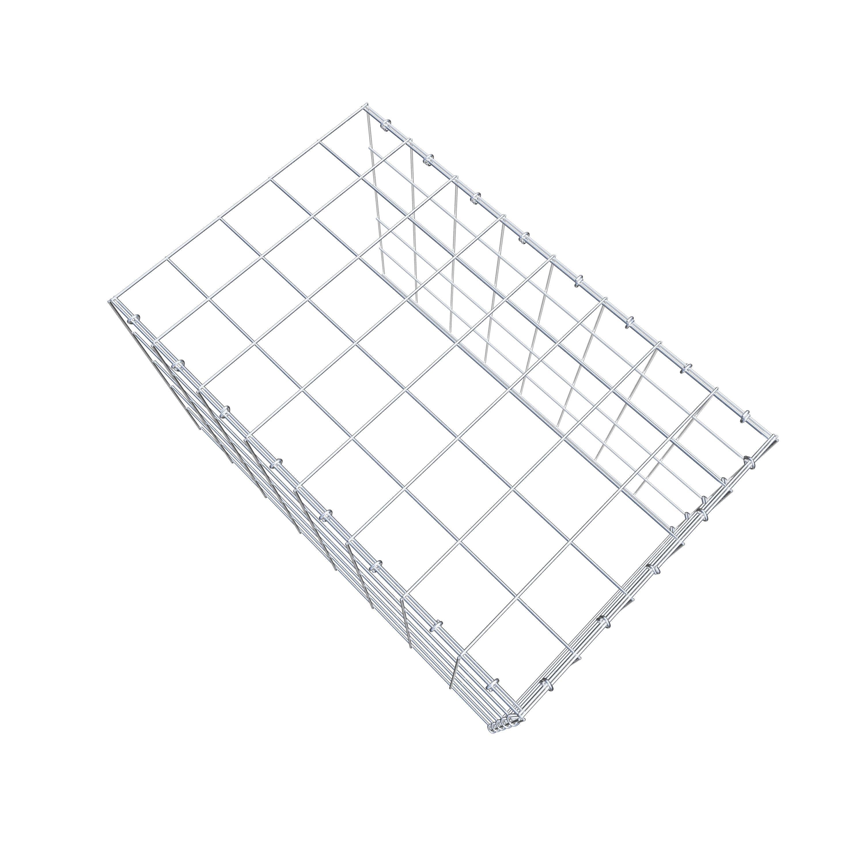 Gabion monté type 4 80 cm x 50 cm x 50 cm (L x H x P), maillage 10 cm x 10 cm, anneau en C