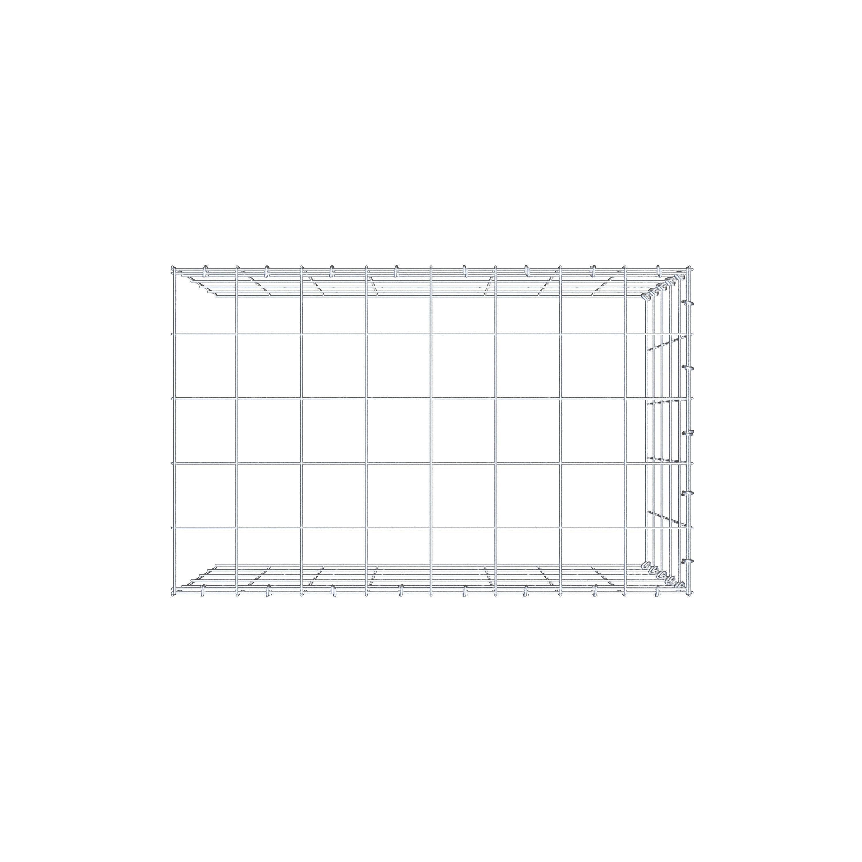 Gabion monté type 4 80 cm x 50 cm x 50 cm (L x H x P), maillage 10 cm x 10 cm, anneau en C