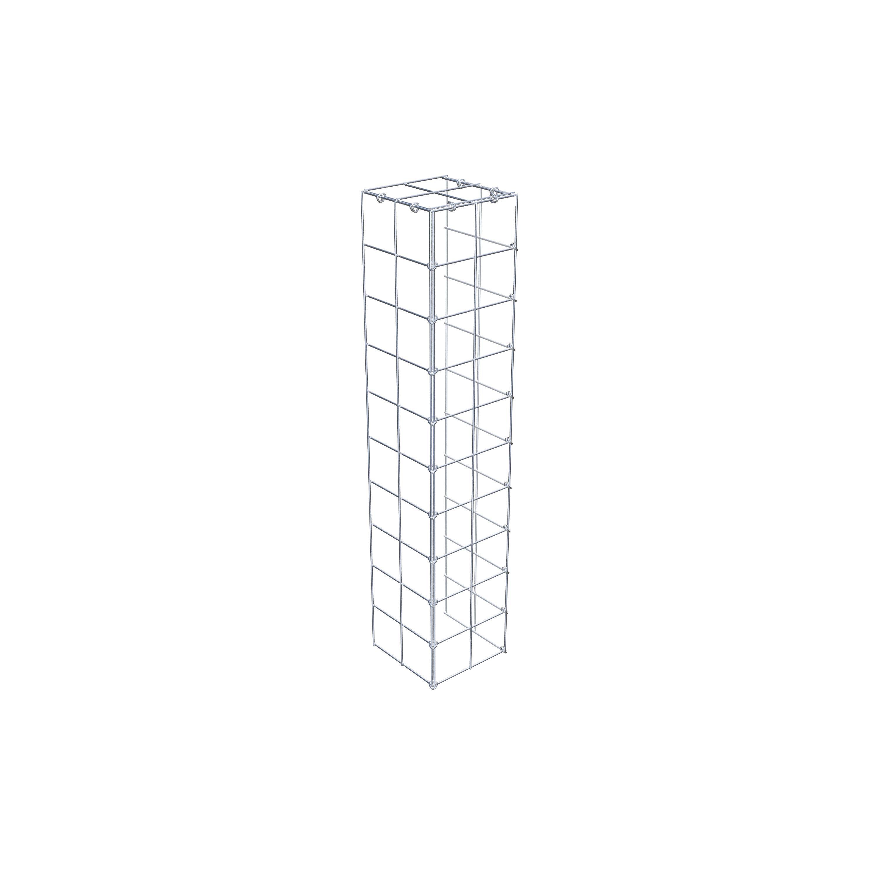 Gabion monté type 4 100 cm x 20 cm x 20 cm (L x H x P), maillage 10 cm x 10 cm, anneau en C