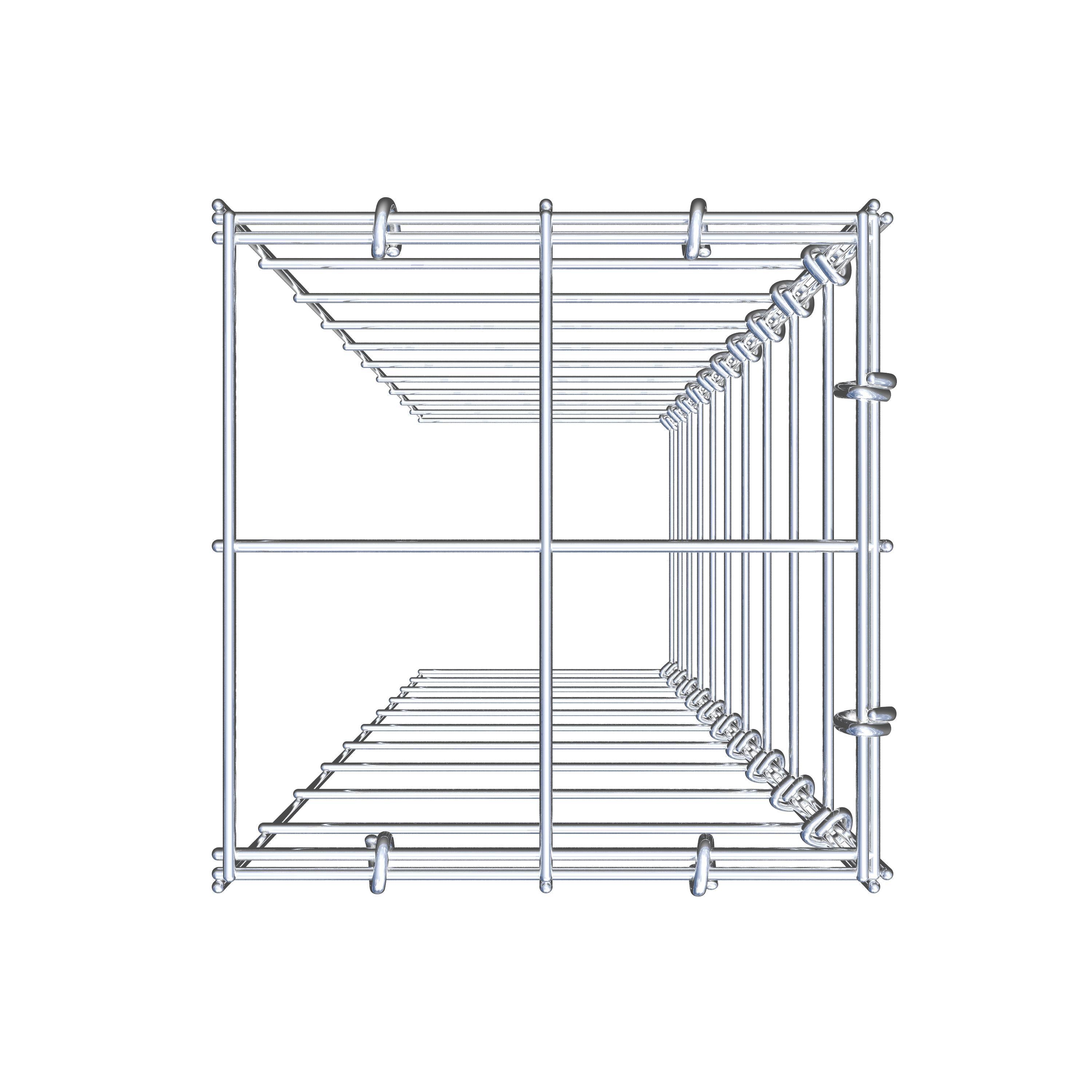 Gabion monté type 4 100 cm x 20 cm x 20 cm (L x H x P), maillage 10 cm x 10 cm, anneau en C