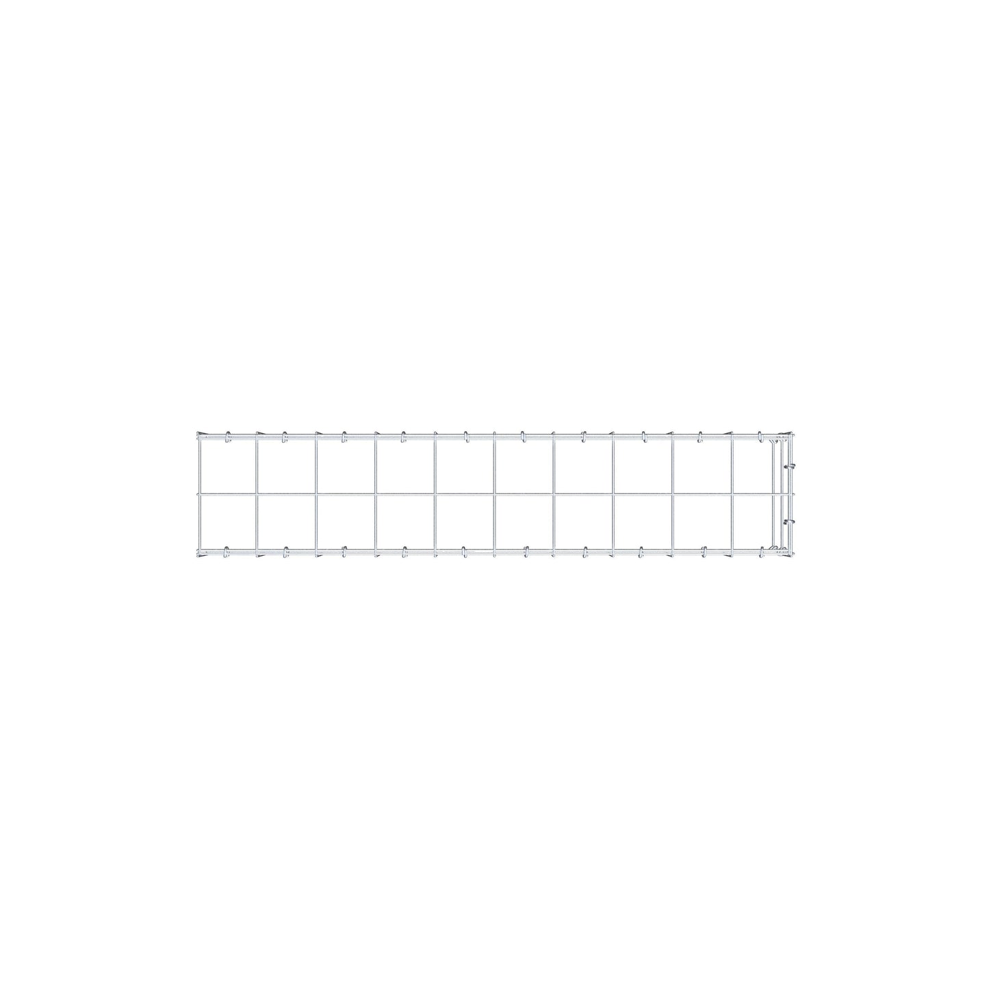 Gabião Tipo 4 100 cm x 20 cm x 20 cm (C x A x P), malhagem 10 cm x 10 cm, anel C
