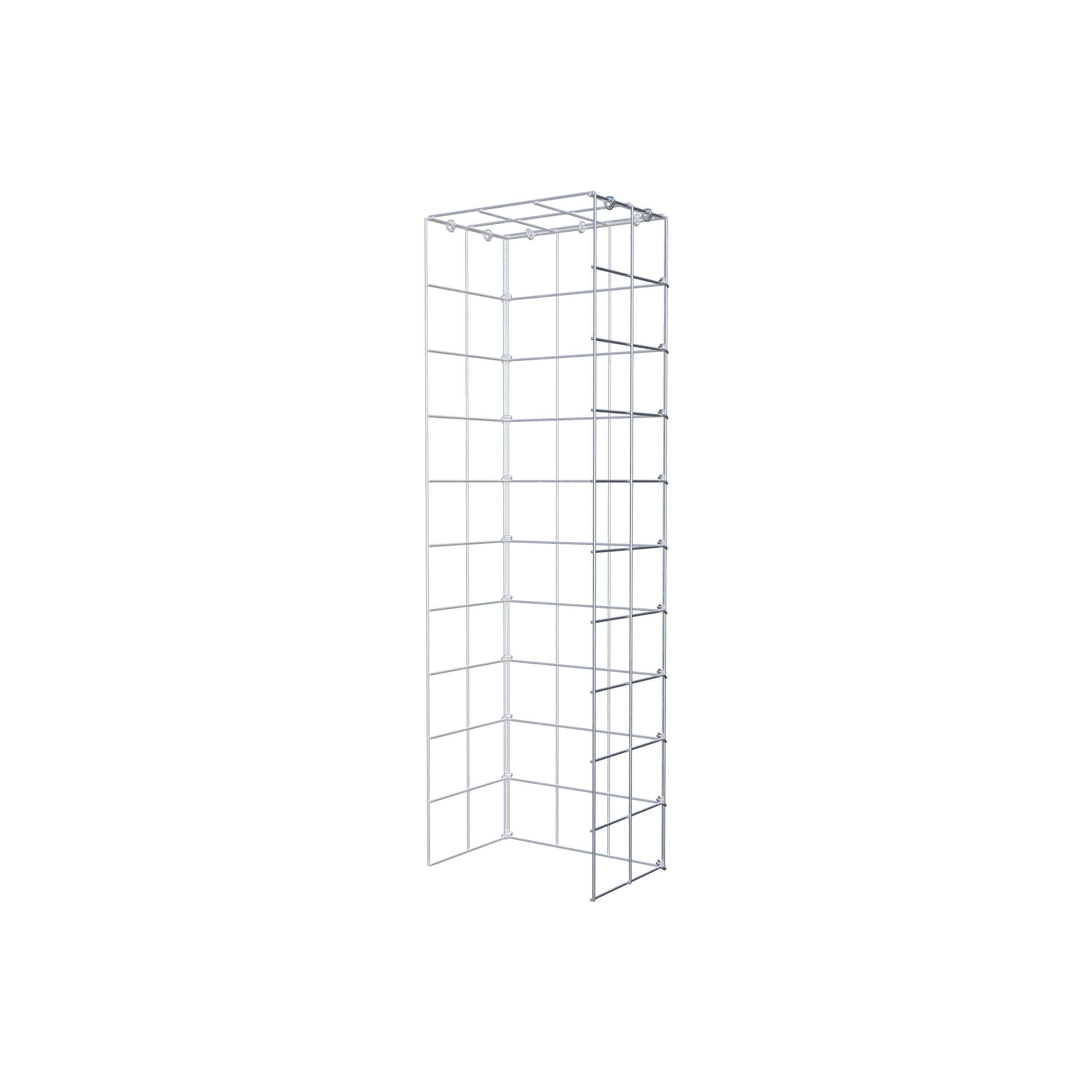 Gabion monté type 4 100 cm x 20 cm x 30 cm (L x H x P), maillage 10 cm x 10 cm, anneau en C