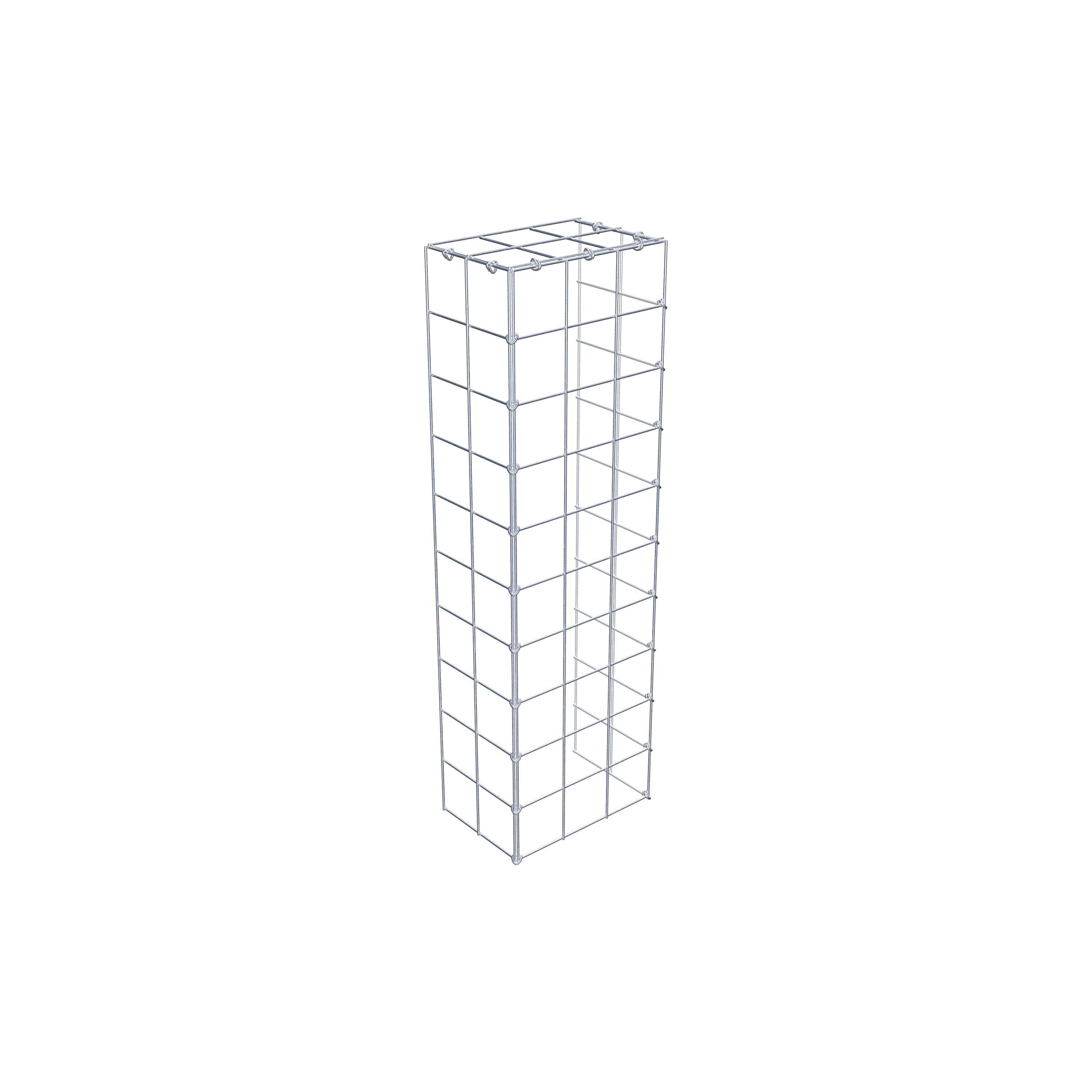 Gabion monté type 4 100 cm x 20 cm x 30 cm (L x H x P), maillage 10 cm x 10 cm, anneau en C