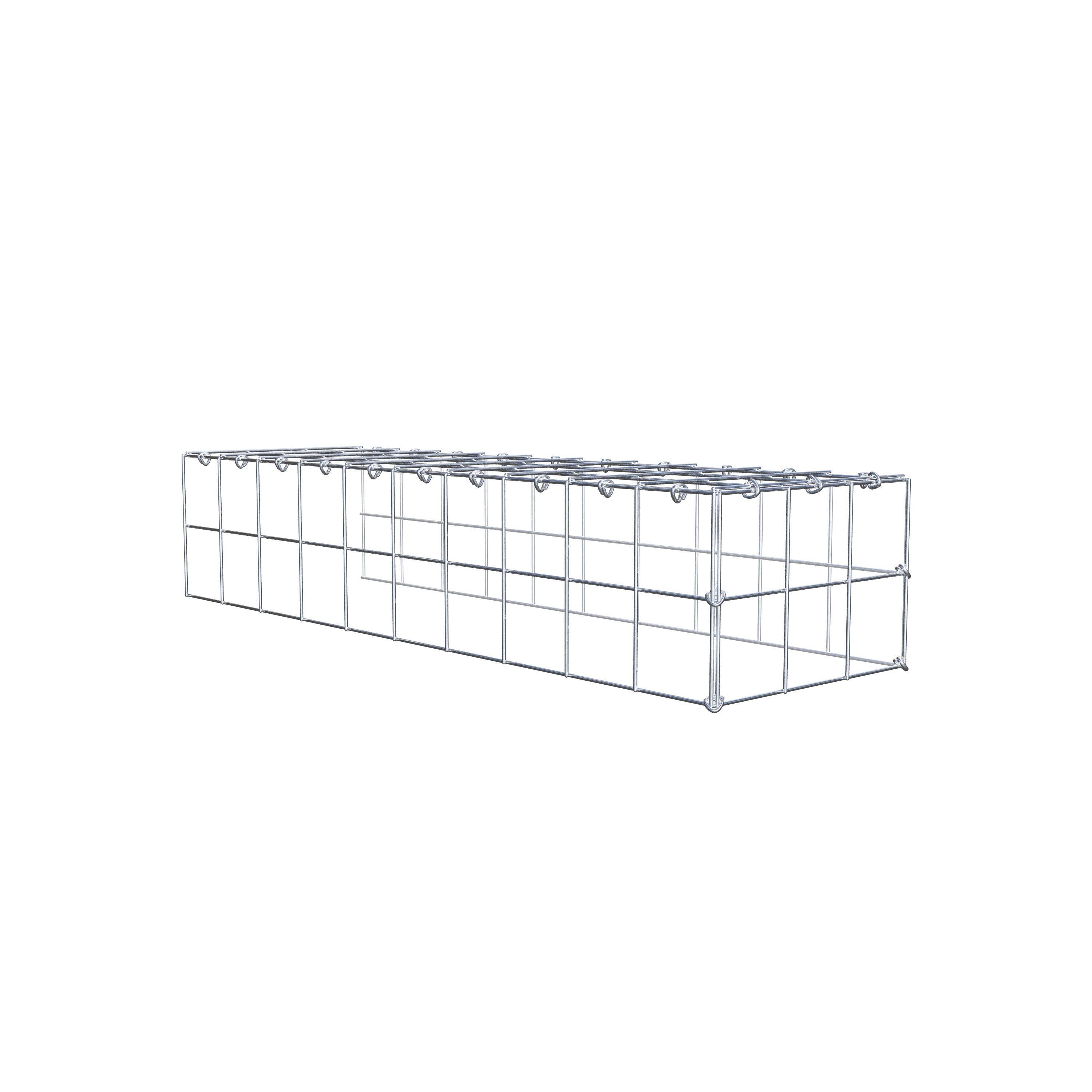 Gabion monté type 4 100 cm x 20 cm x 30 cm (L x H x P), maillage 10 cm x 10 cm, anneau en C