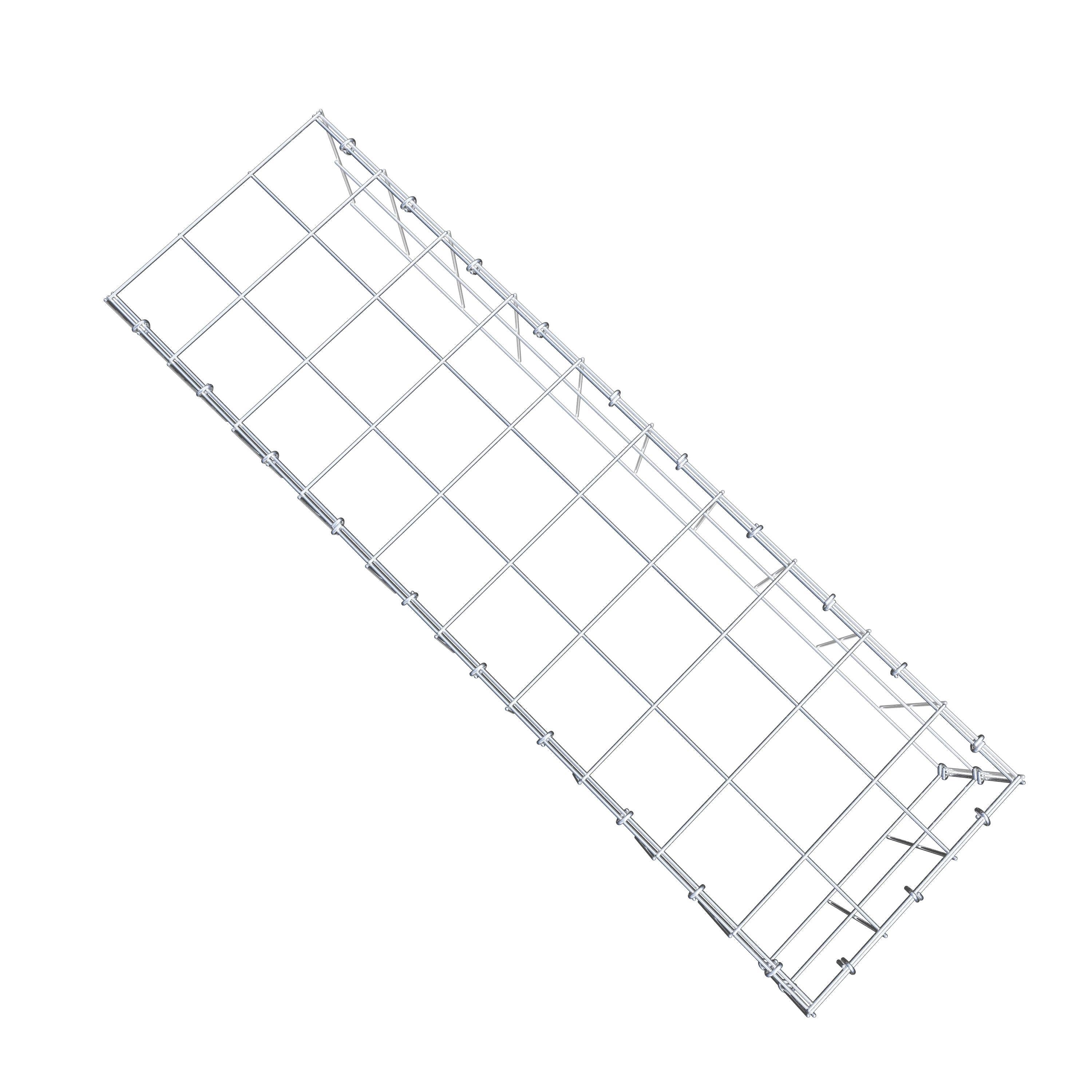 Gabion monté type 4 100 cm x 20 cm x 30 cm (L x H x P), maillage 10 cm x 10 cm, anneau en C