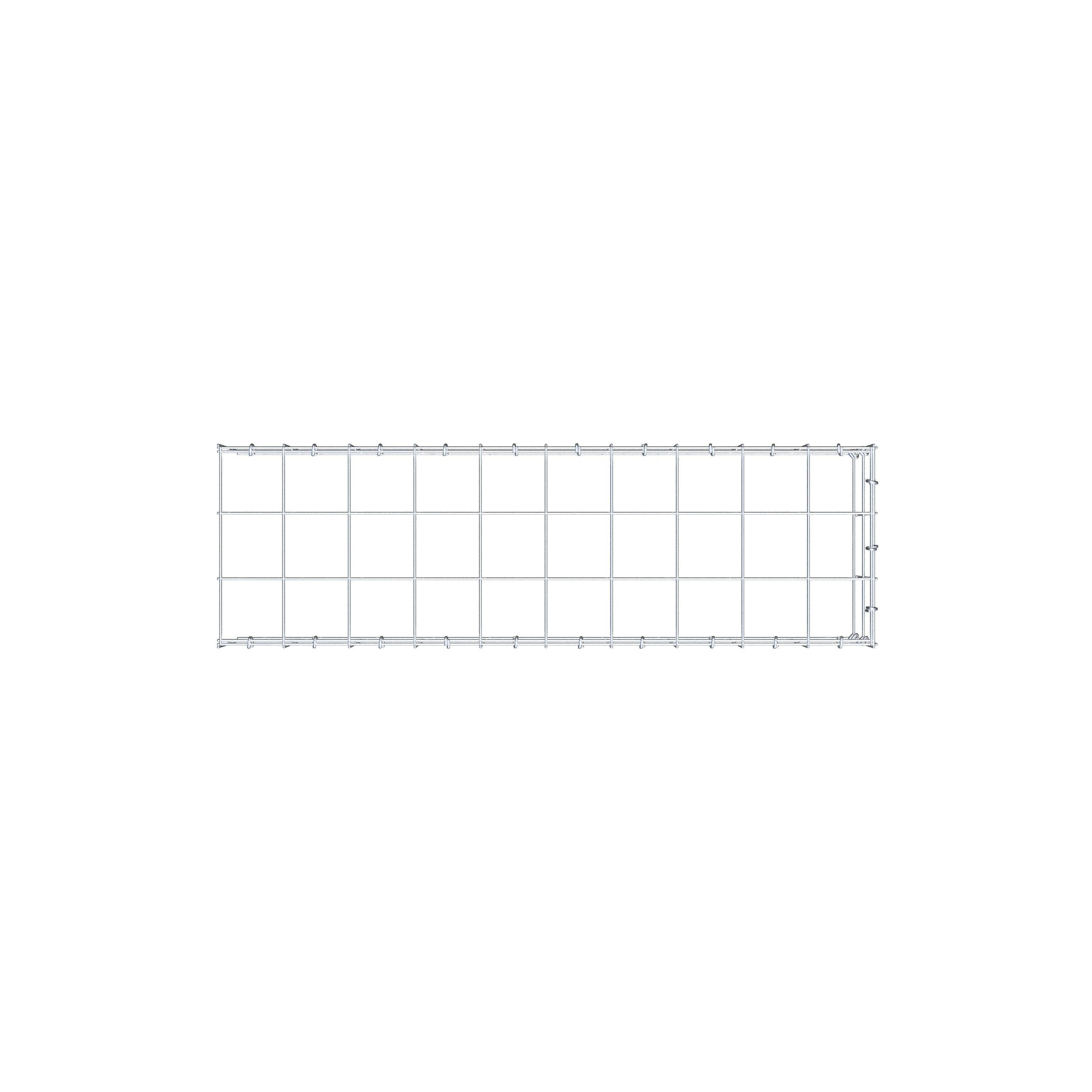 Gabion monté type 4 100 cm x 20 cm x 30 cm (L x H x P), maillage 10 cm x 10 cm, anneau en C