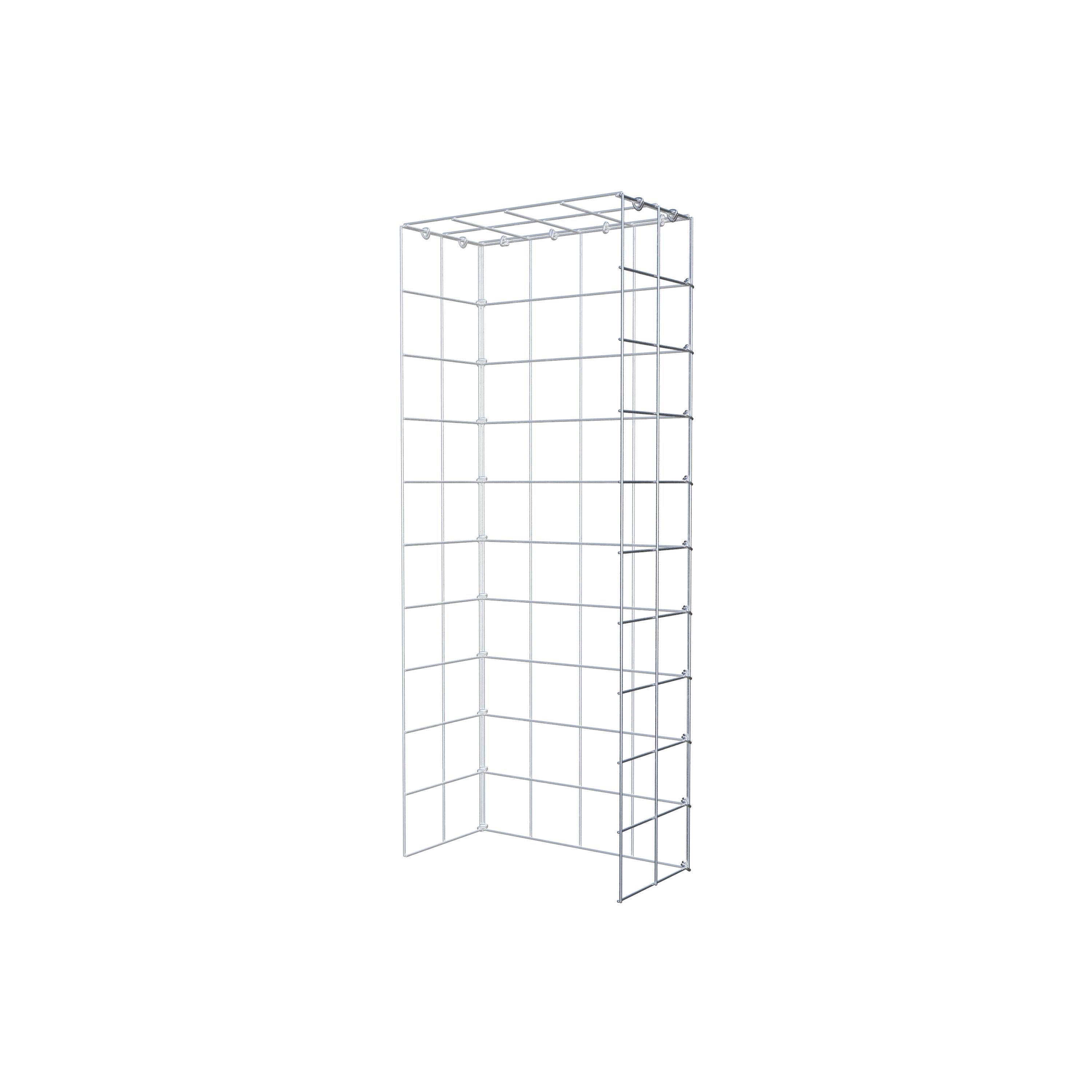 Gabion monté type 4 100 cm x 20 cm x 40 cm (L x H x P), maillage 10 cm x 10 cm, anneau en C