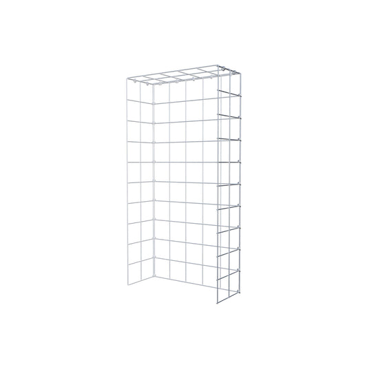 Mounted gabion type 4 100 cm x 20 cm x 50 cm (L x H x D), mesh size 10 cm x 10 cm, C-ring