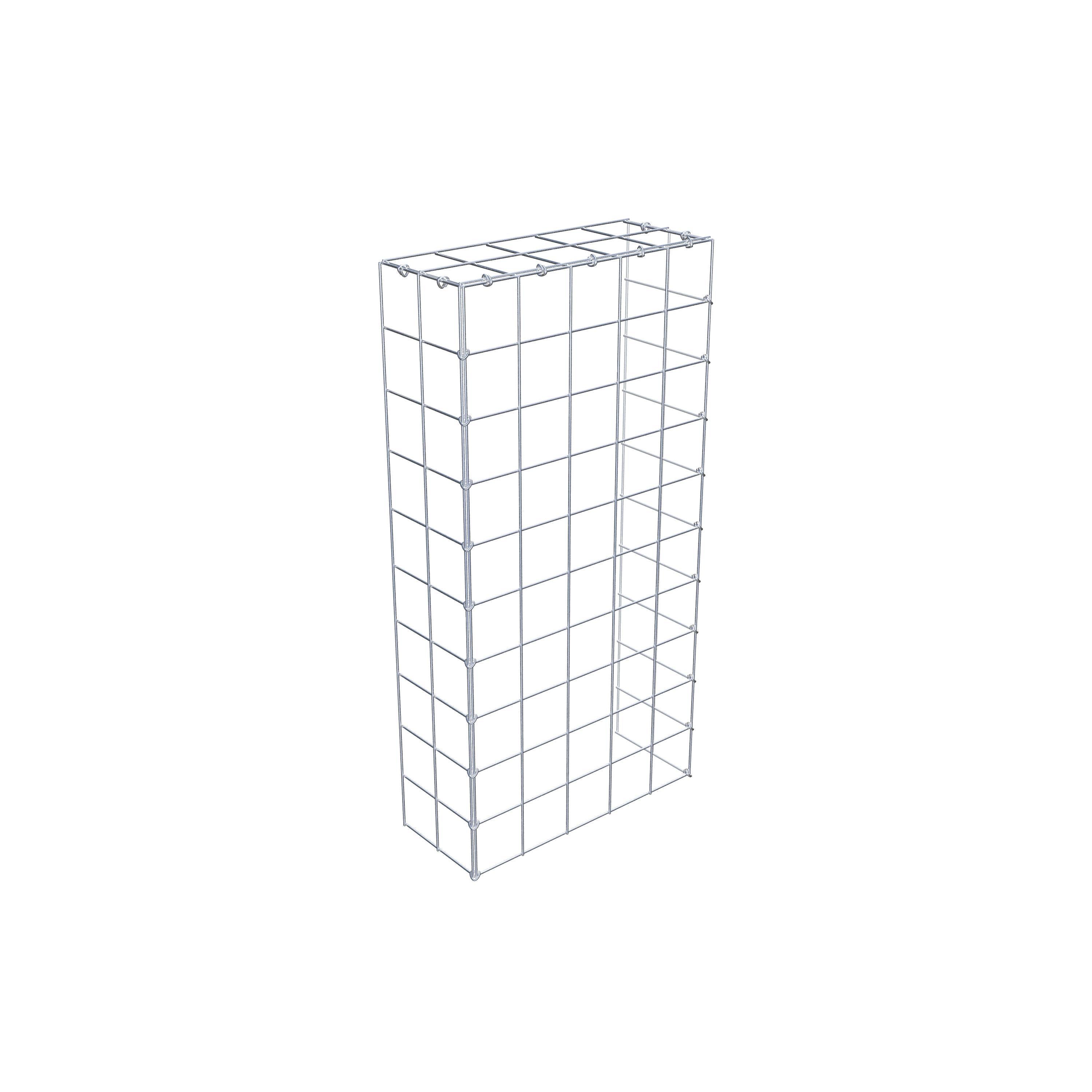 Gabion monté type 4 100 cm x 20 cm x 50 cm (L x H x P), maillage 10 cm x 10 cm, anneau en C