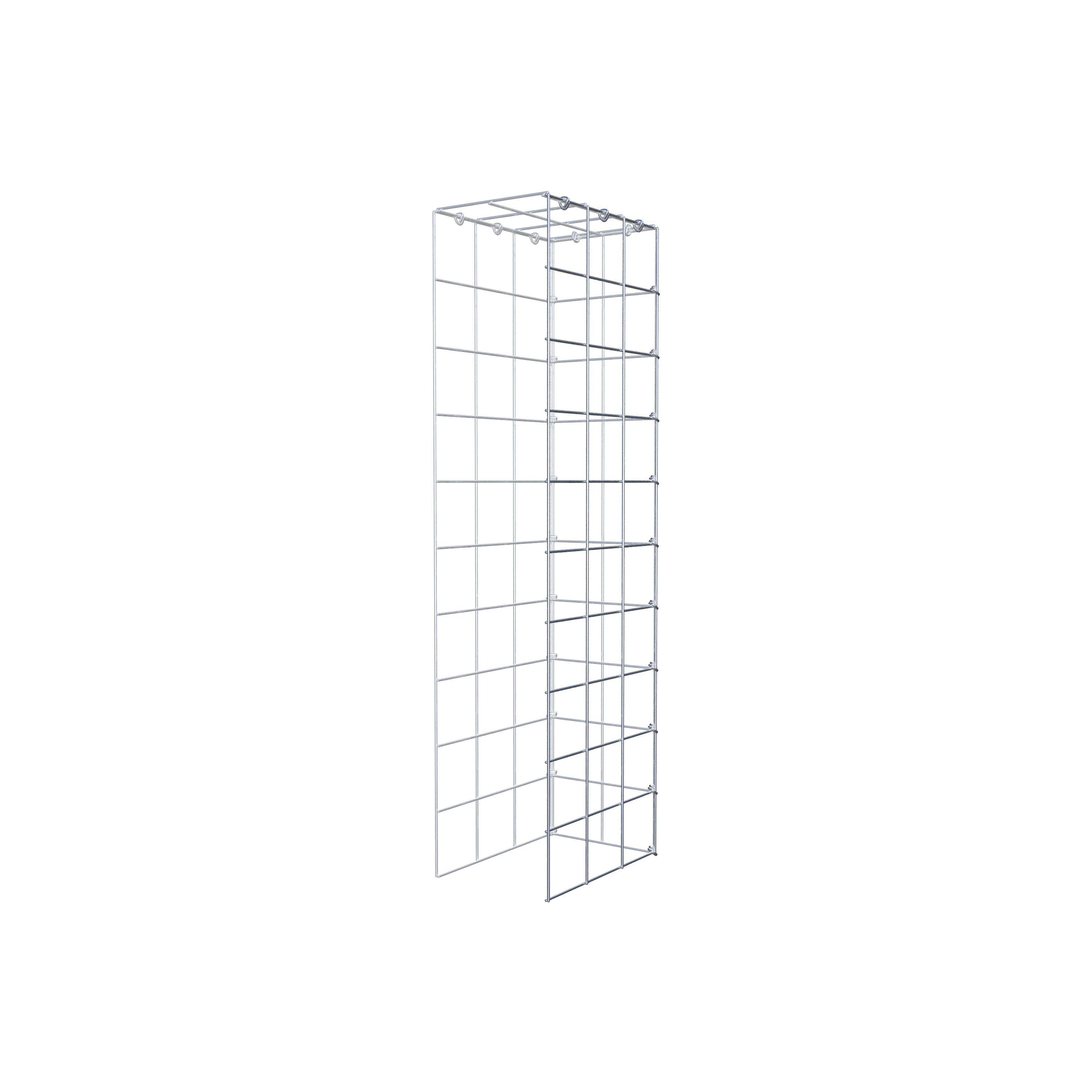 Gabion monté type 4 100 cm x 30 cm x 20 cm (L x H x P), maillage 10 cm x 10 cm, anneau en C