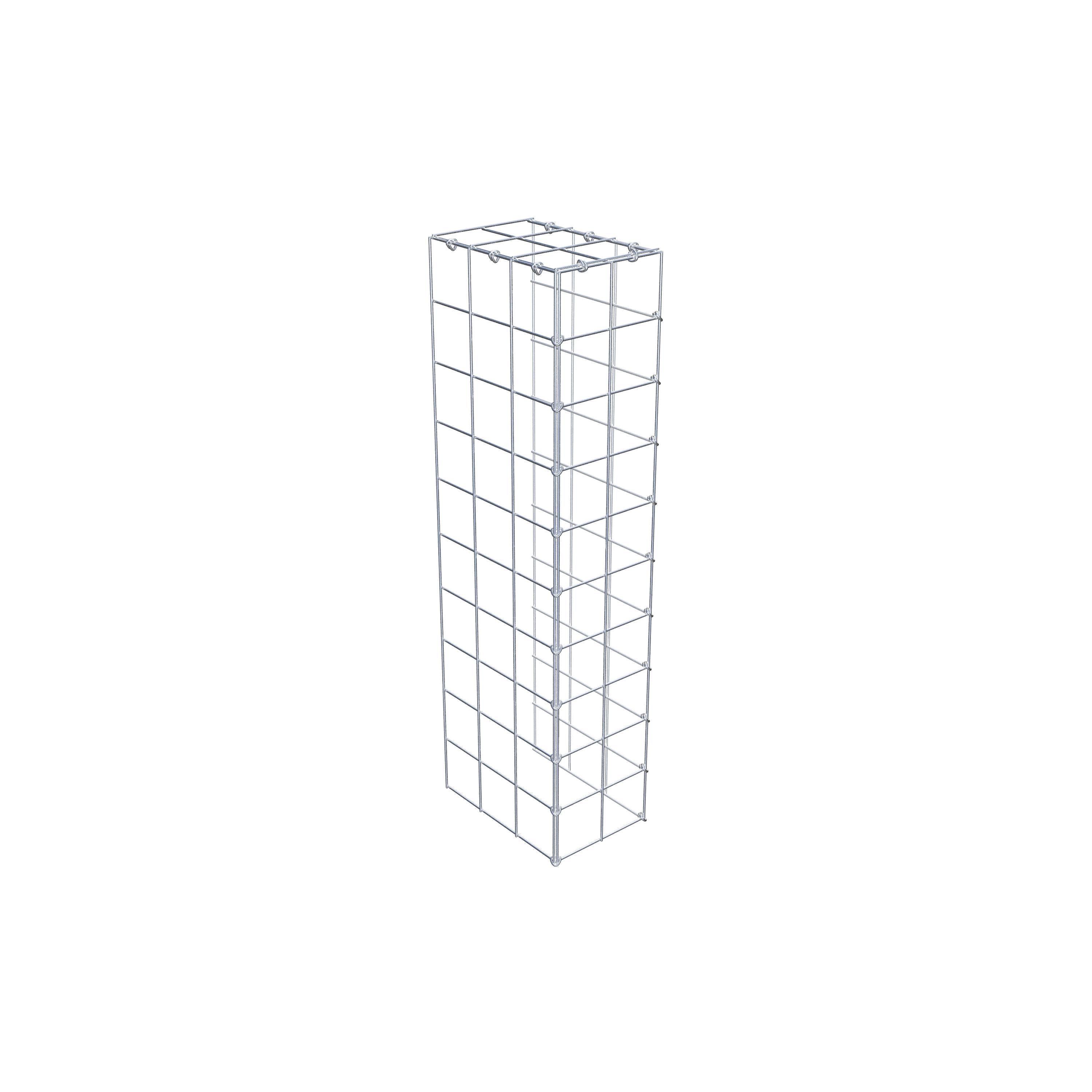 Gabion monté type 4 100 cm x 30 cm x 20 cm (L x H x P), maillage 10 cm x 10 cm, anneau en C