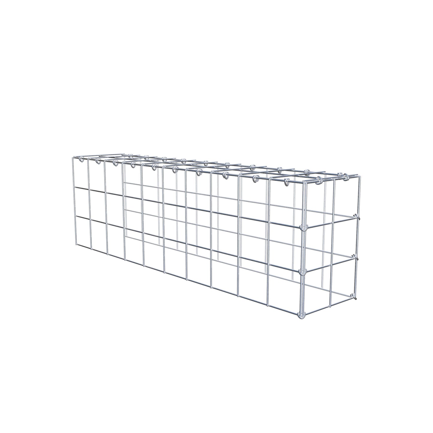 Fourche rapportée type 4 100 cm x 30 cm x 20 cm (L x H x P), maille 10 cm x 10 cm, anneau en C