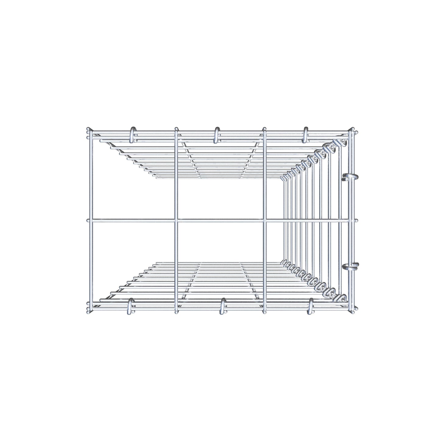 Fourche rapportée type 4 100 cm x 30 cm x 20 cm (L x H x P), maille 10 cm x 10 cm, anneau en C