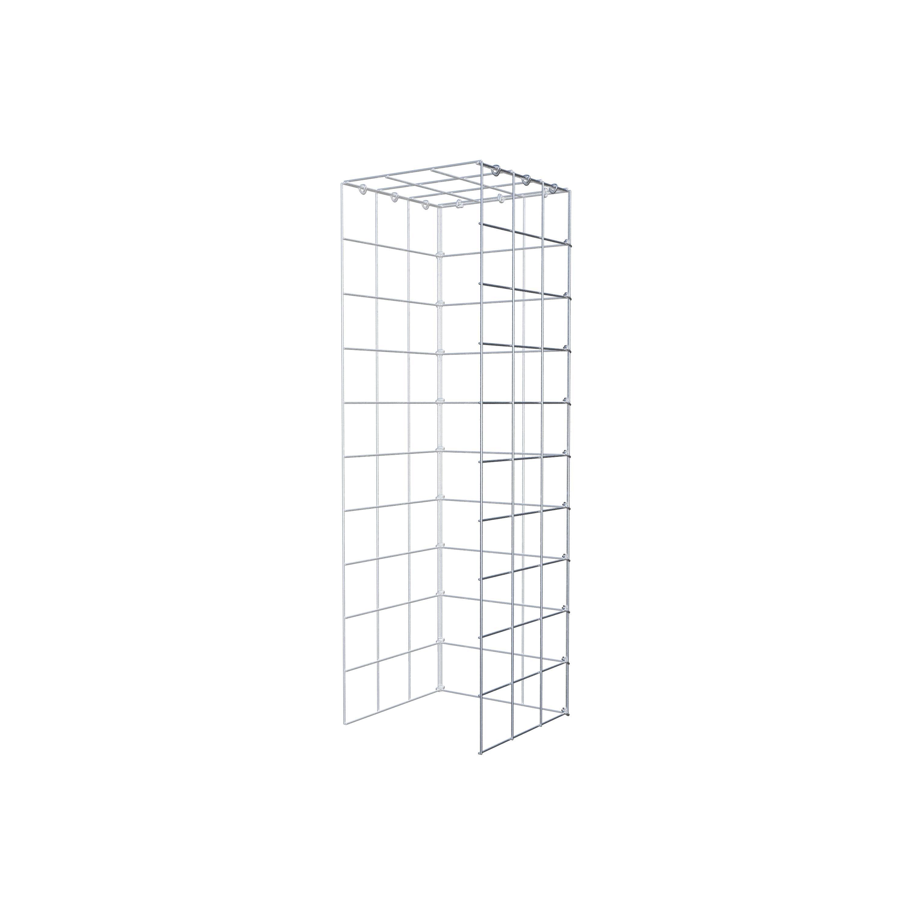 Gabion monté type 4 100 cm x 30 cm x 30 cm (L x H x P), maillage 10 cm x 10 cm, anneau en C