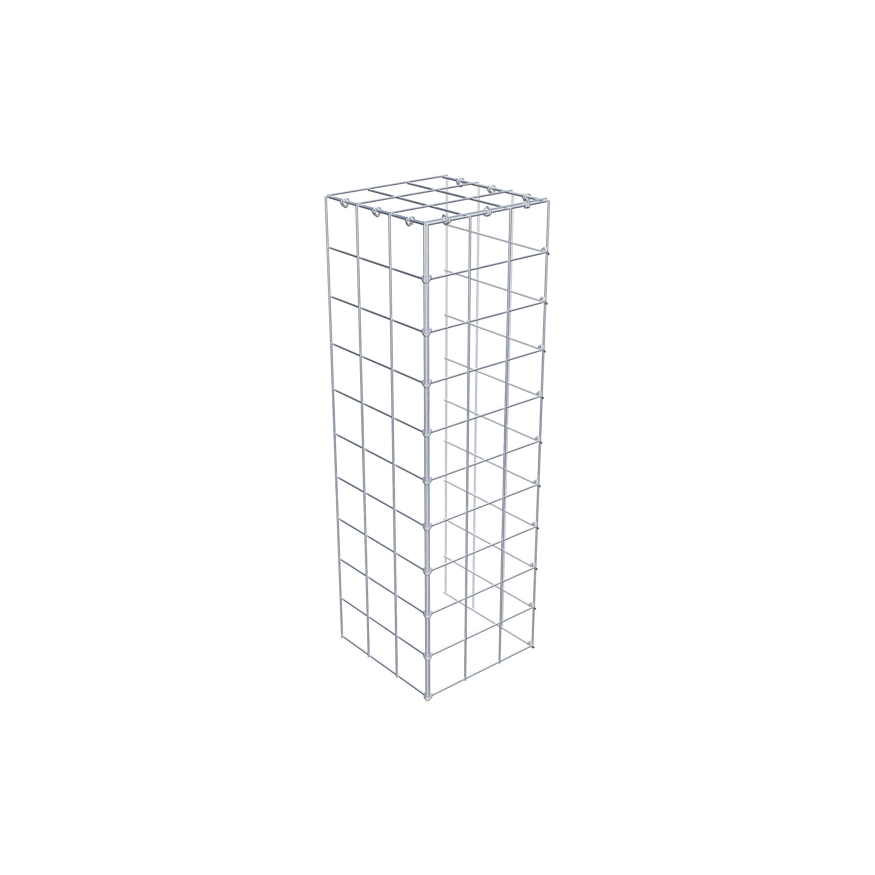 Gabion monté type 4 100 cm x 30 cm x 30 cm (L x H x P), maillage 10 cm x 10 cm, anneau en C