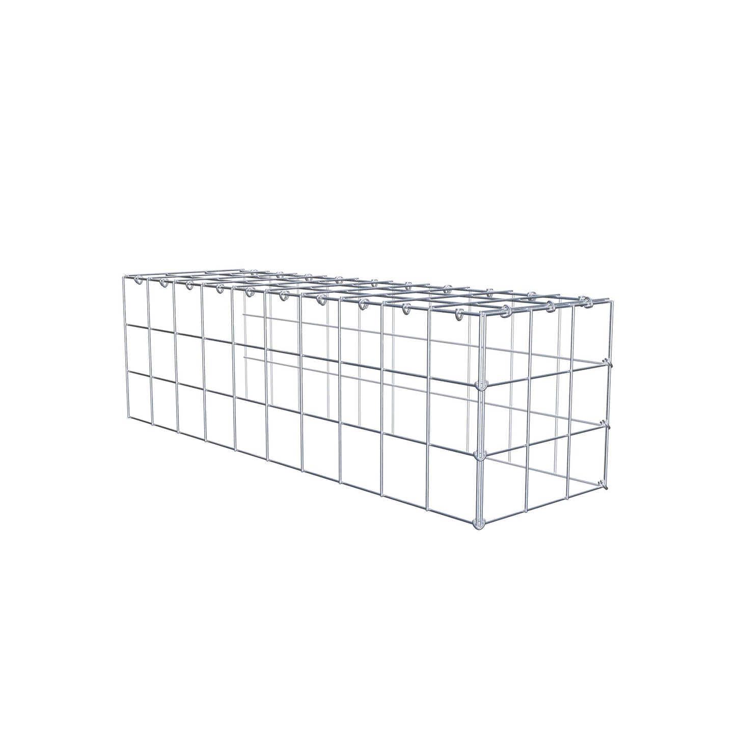 Gabbione aggiuntivo tipo 4 100 cm x 30 cm x 30 cm (L x H x P), maglia 10 cm x 10 cm, anello a C