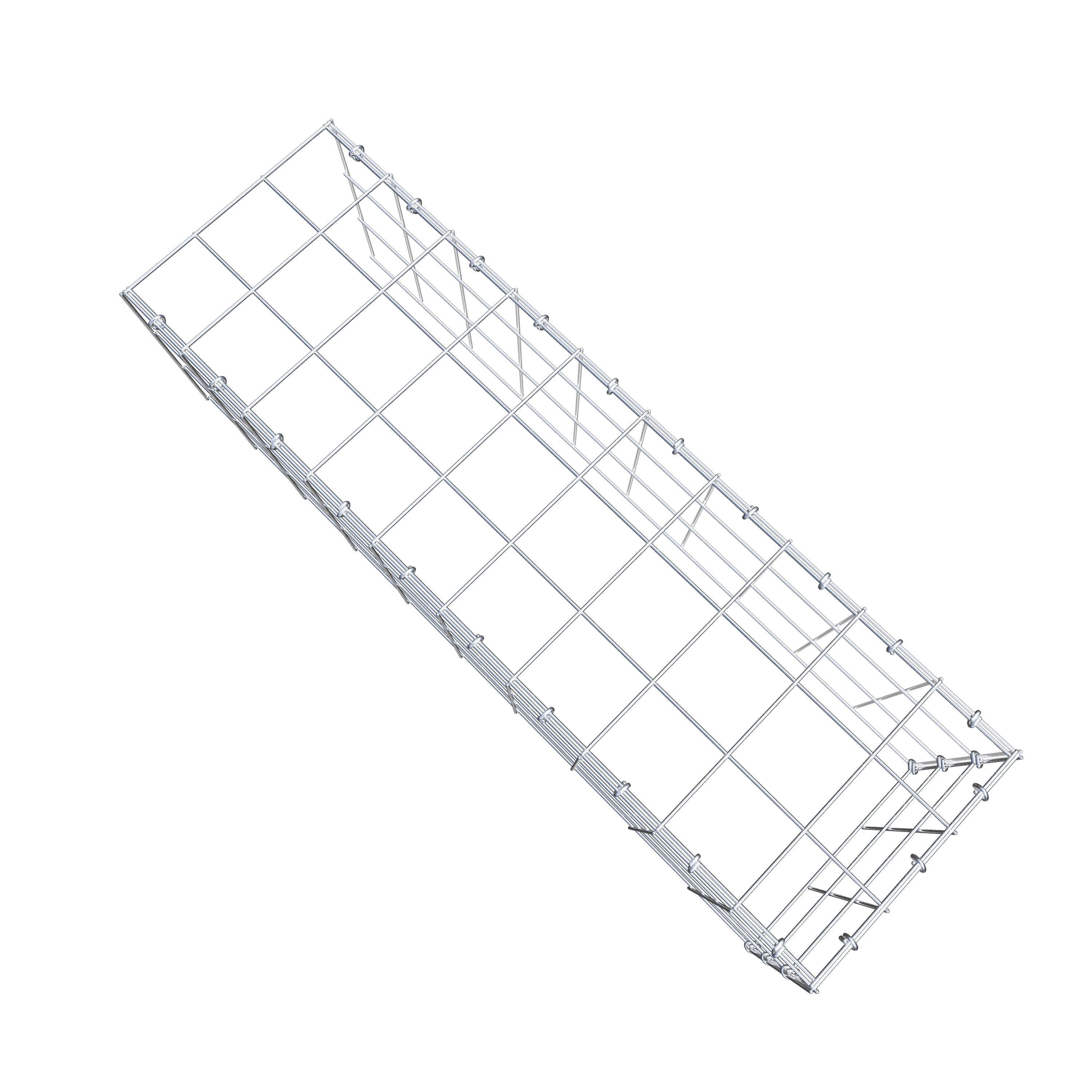 Gabion monté type 4 100 cm x 30 cm x 30 cm (L x H x P), maillage 10 cm x 10 cm, anneau en C