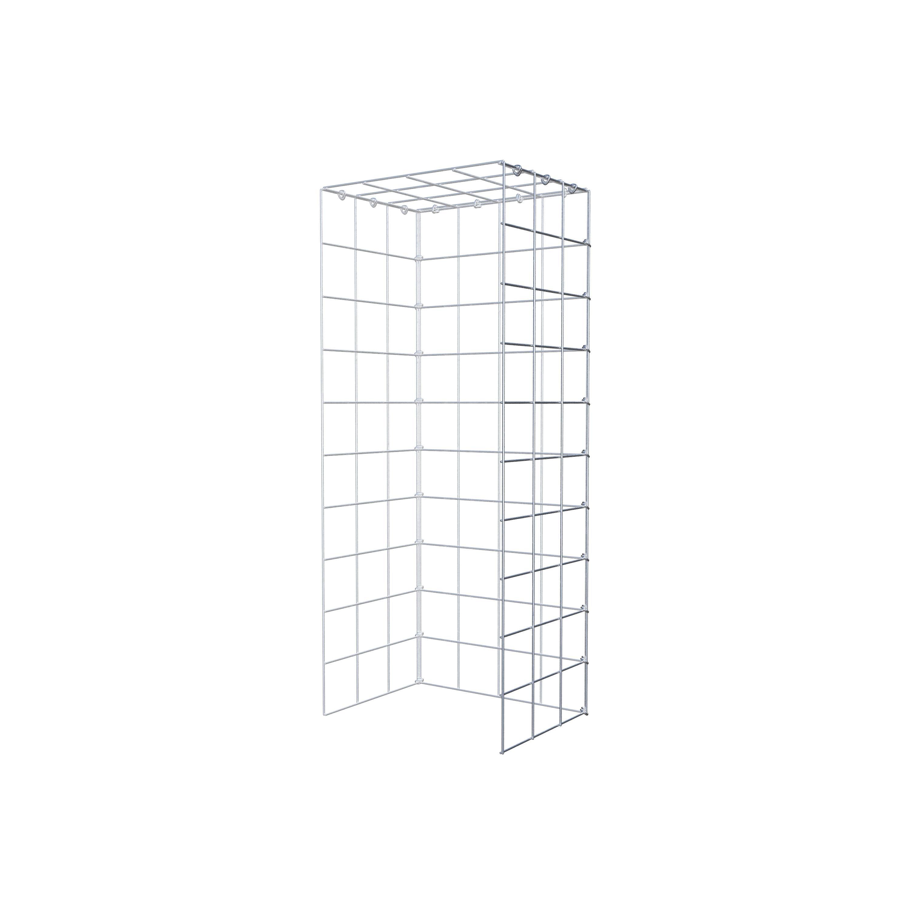 Gabion monté type 4 100 cm x 30 cm x 40 cm (L x H x P), maillage 10 cm x 10 cm, anneau en C