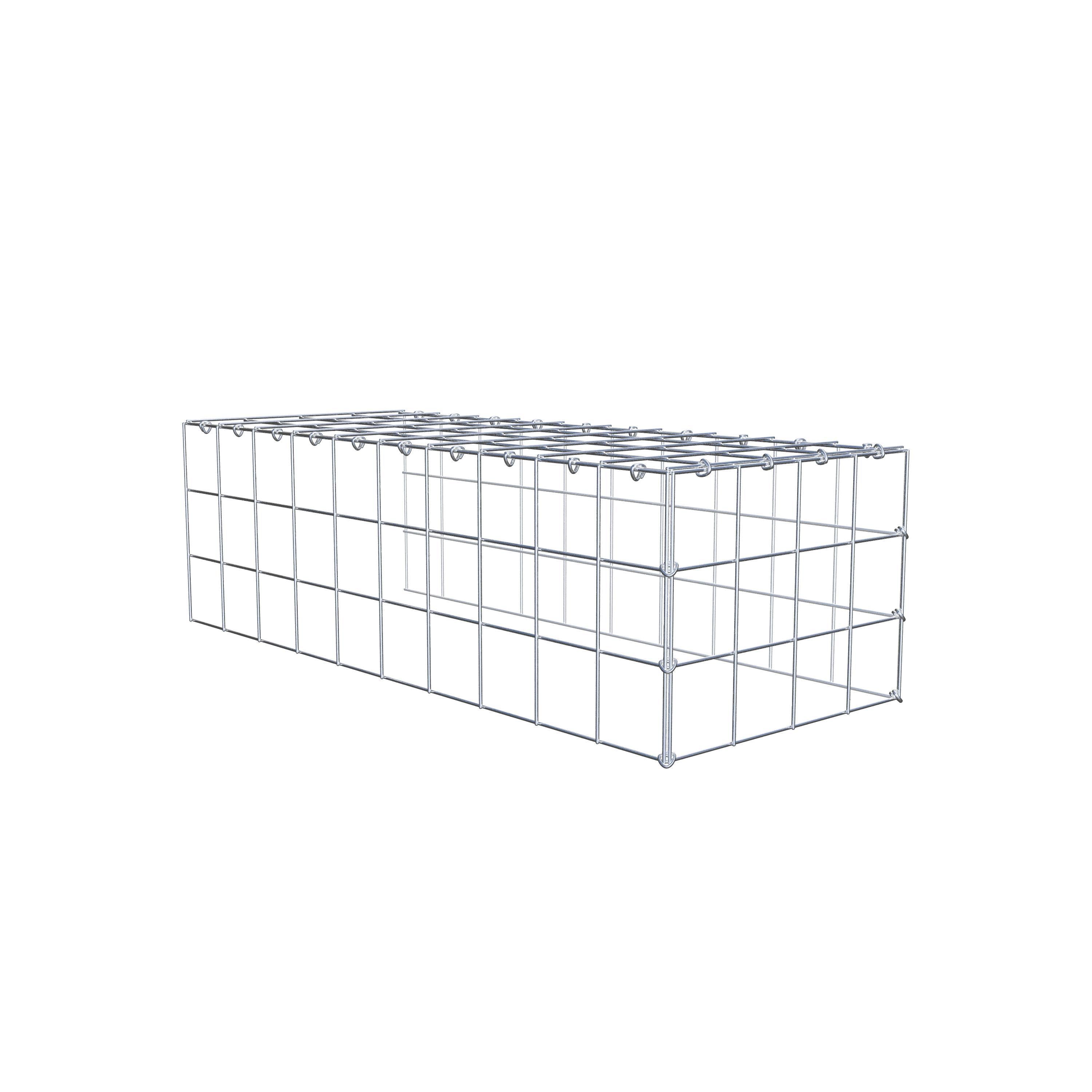 Gabion monté type 4 100 cm x 30 cm x 40 cm (L x H x P), maillage 10 cm x 10 cm, anneau en C