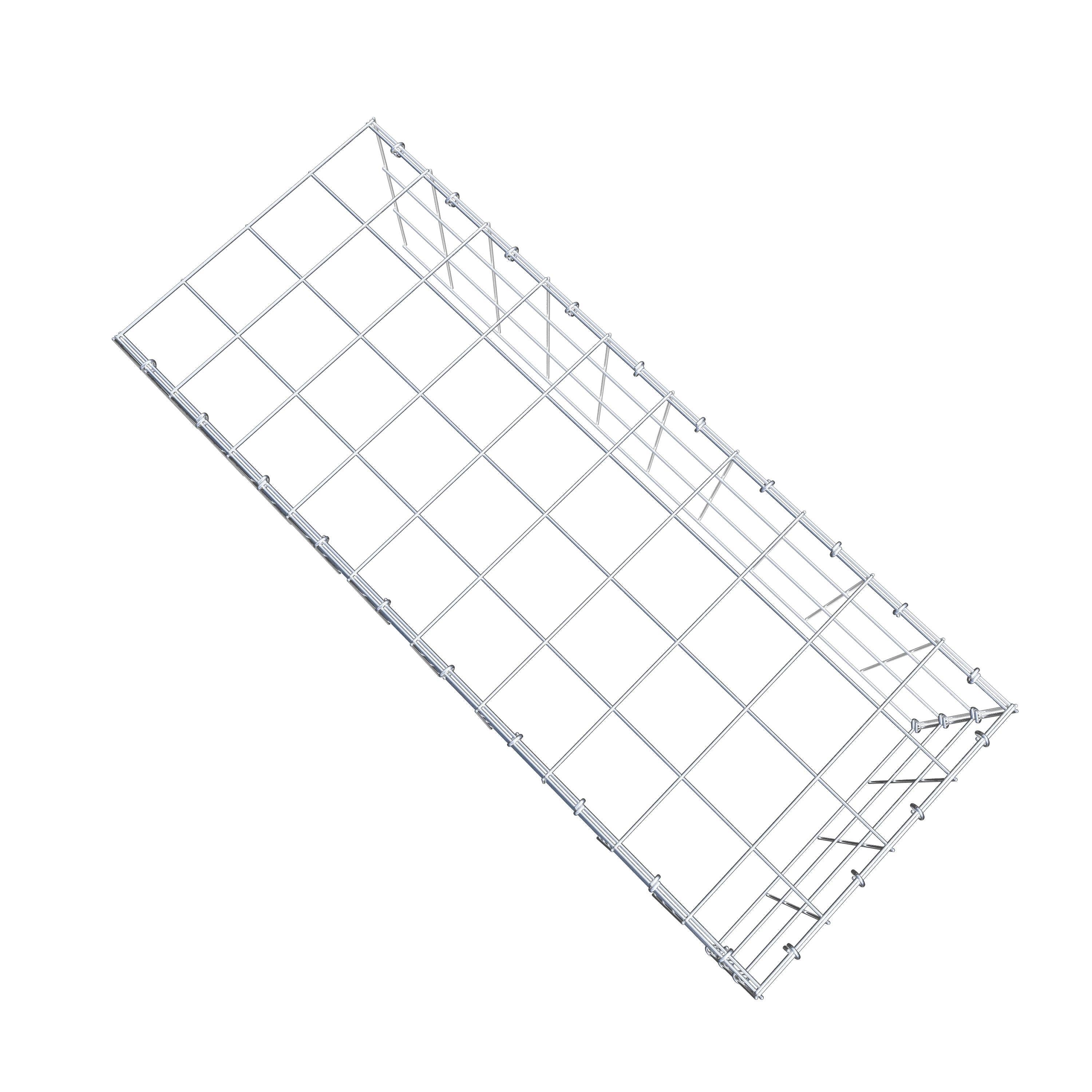 Gabion monté type 4 100 cm x 30 cm x 40 cm (L x H x P), maillage 10 cm x 10 cm, anneau en C