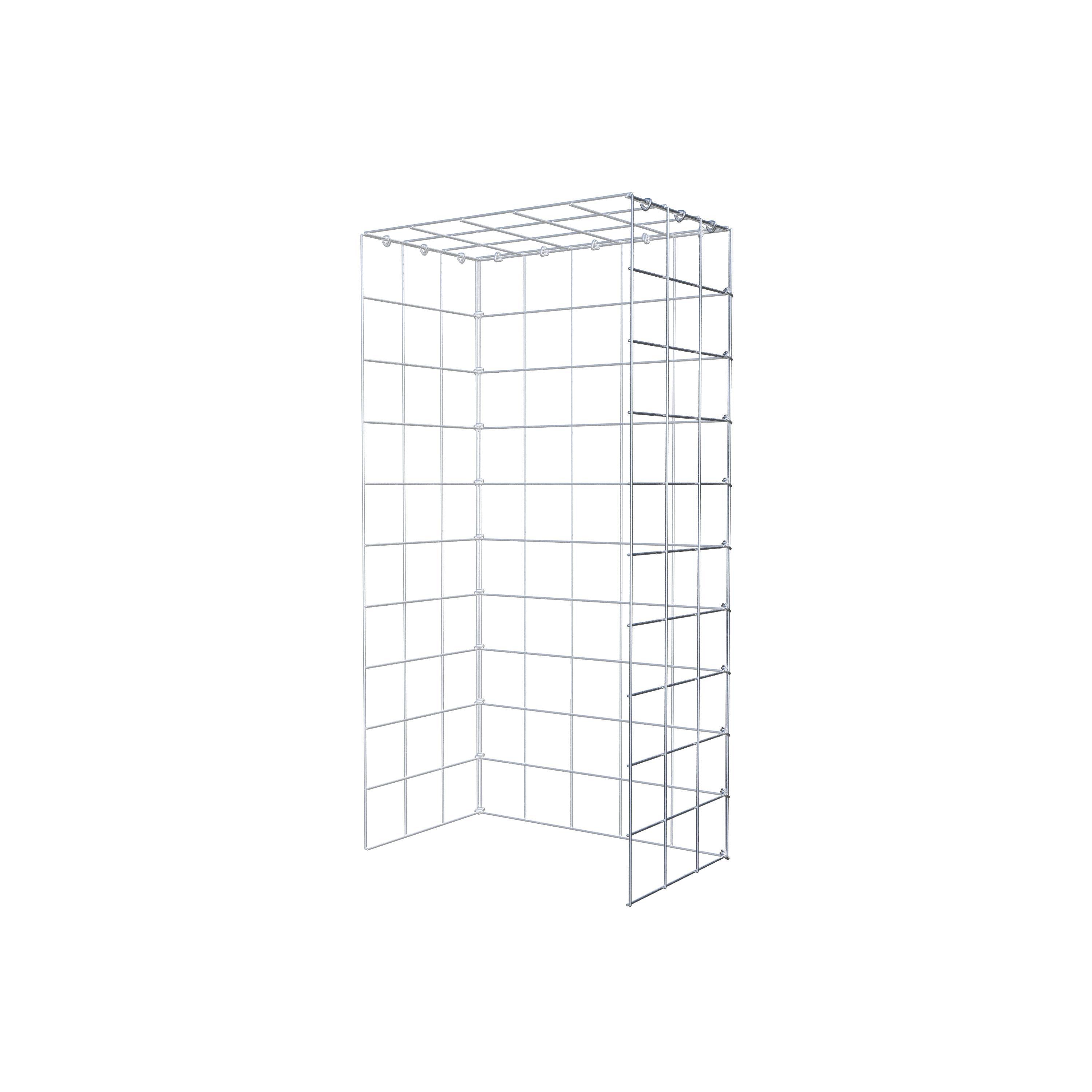 Gabion monté type 4 100 cm x 30 cm x 50 cm (L x H x P), maillage 10 cm x 10 cm, anneau en C