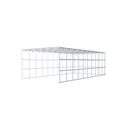 Mounted gabion type 4 100 cm x 30 cm x 50 cm (L x H x D), mesh size 10 cm x 10 cm, C-ring