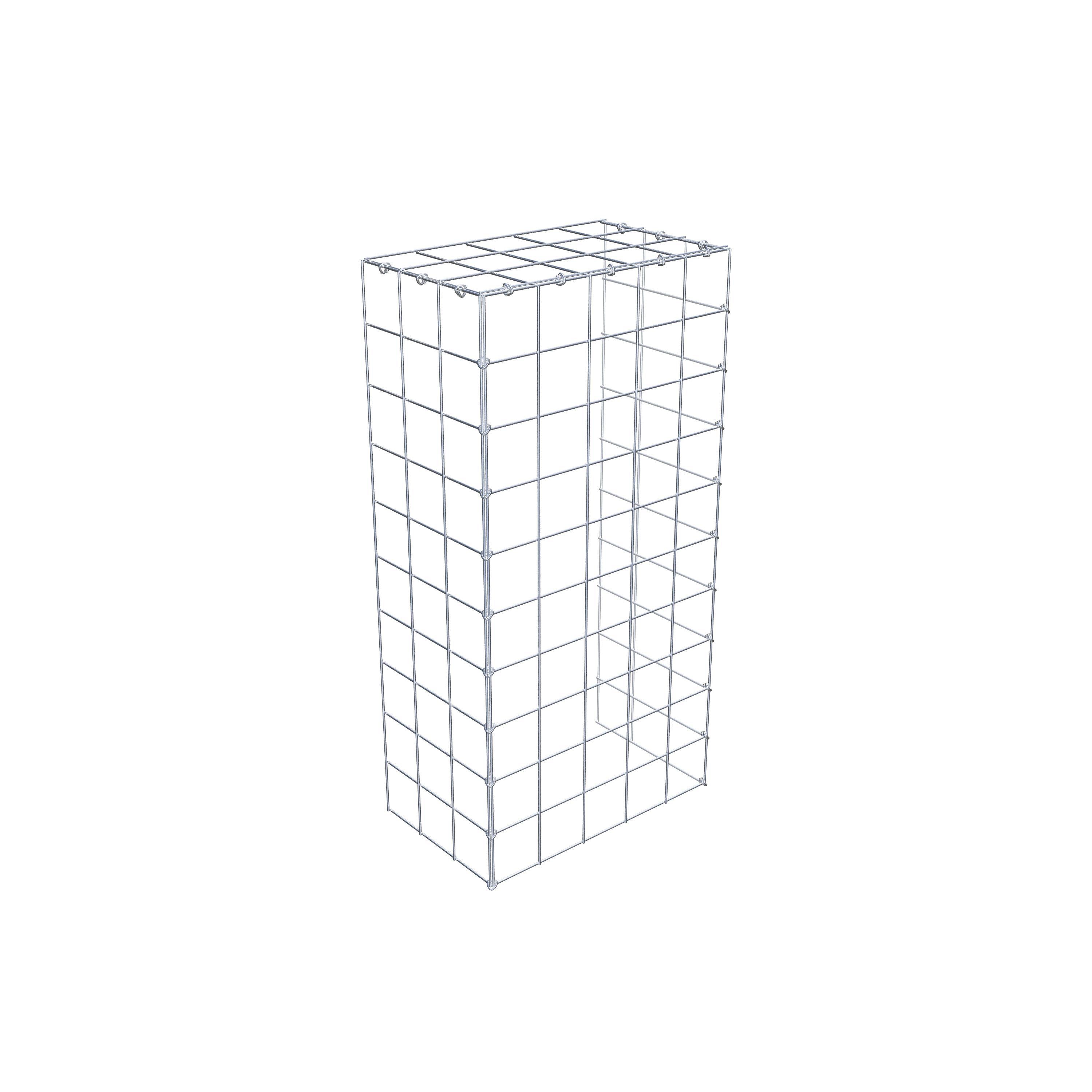 Gabion monté type 4 100 cm x 30 cm x 50 cm (L x H x P), maillage 10 cm x 10 cm, anneau en C