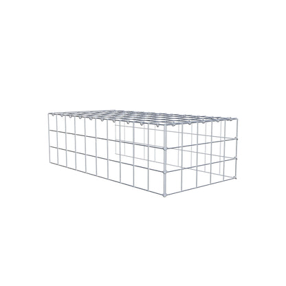 Mounted gabion type 4 100 cm x 30 cm x 50 cm (L x H x D), mesh size 10 cm x 10 cm, C-ring