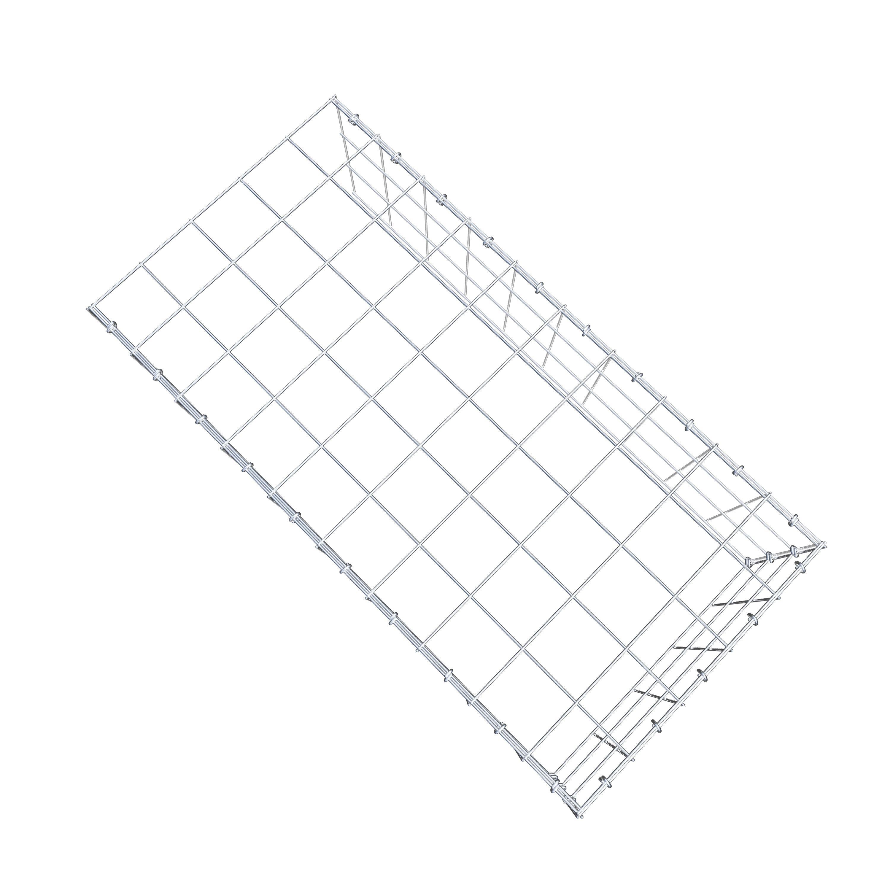 Gabion monté type 4 100 cm x 30 cm x 50 cm (L x H x P), maillage 10 cm x 10 cm, anneau en C