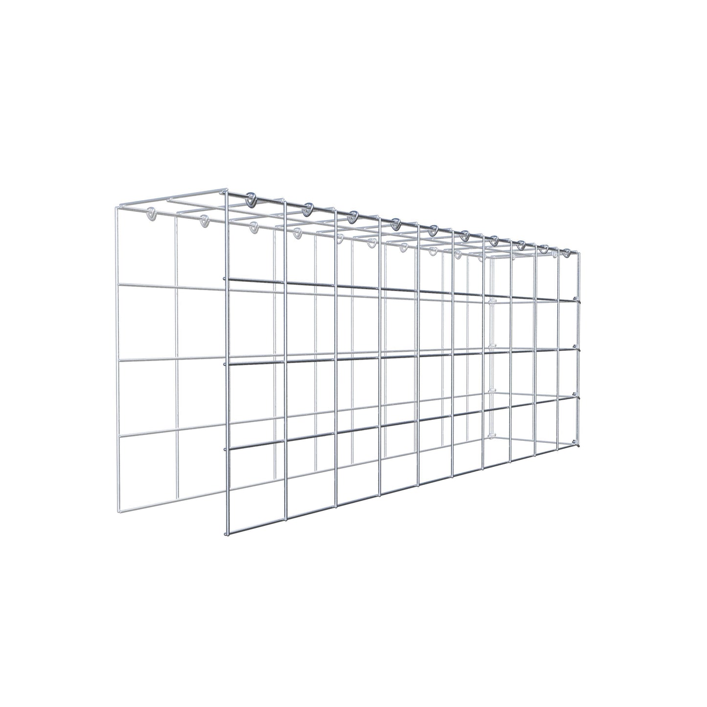 Gabião Tipo 4 100 cm x 40 cm x 20 cm (C x A x P), malhagem 10 cm x 10 cm, anel C