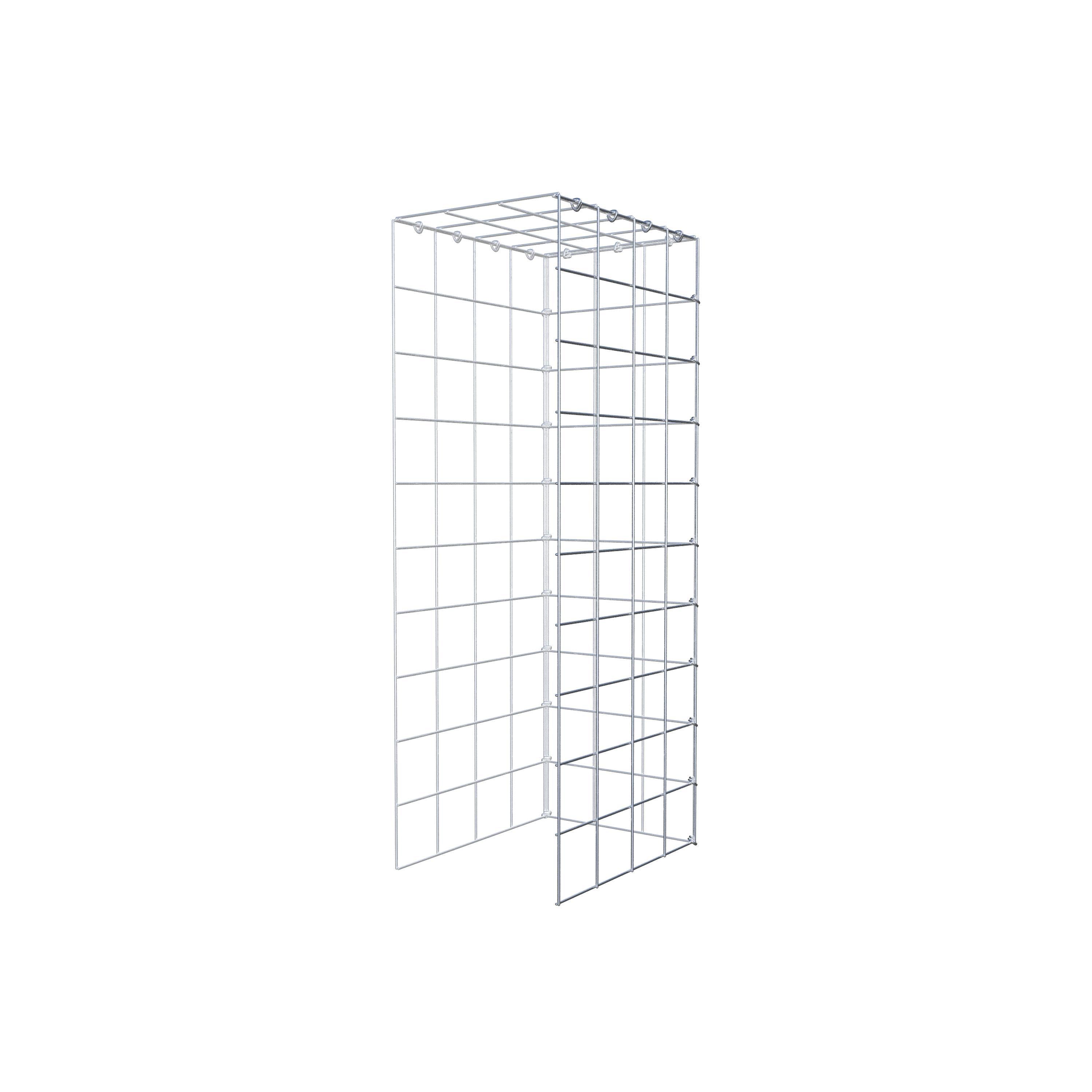 Gabion monté type 4 100 cm x 40 cm x 30 cm (L x H x P), maillage 10 cm x 10 cm, anneau en C