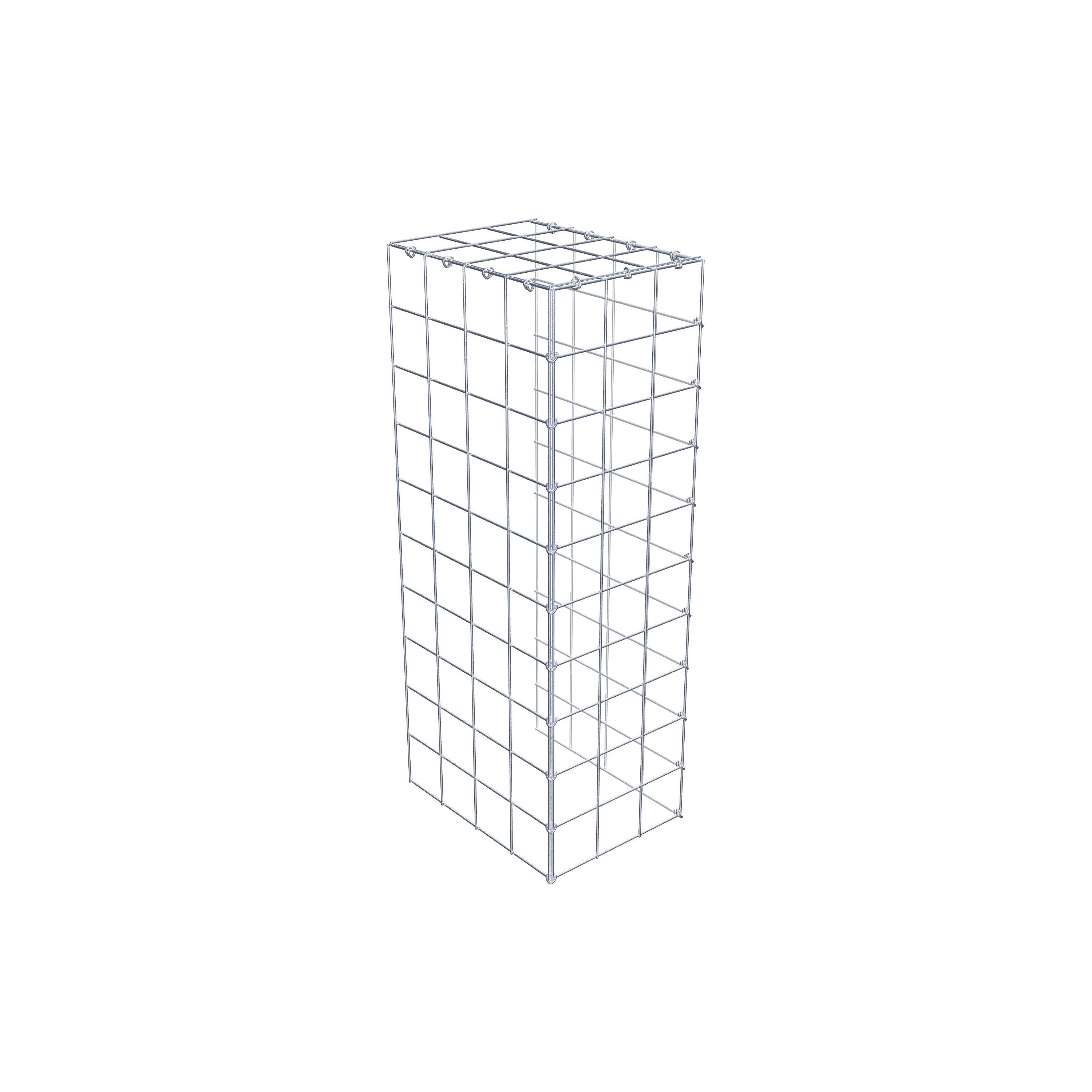 Gabion monté type 4 100 cm x 40 cm x 30 cm (L x H x P), maillage 10 cm x 10 cm, anneau en C