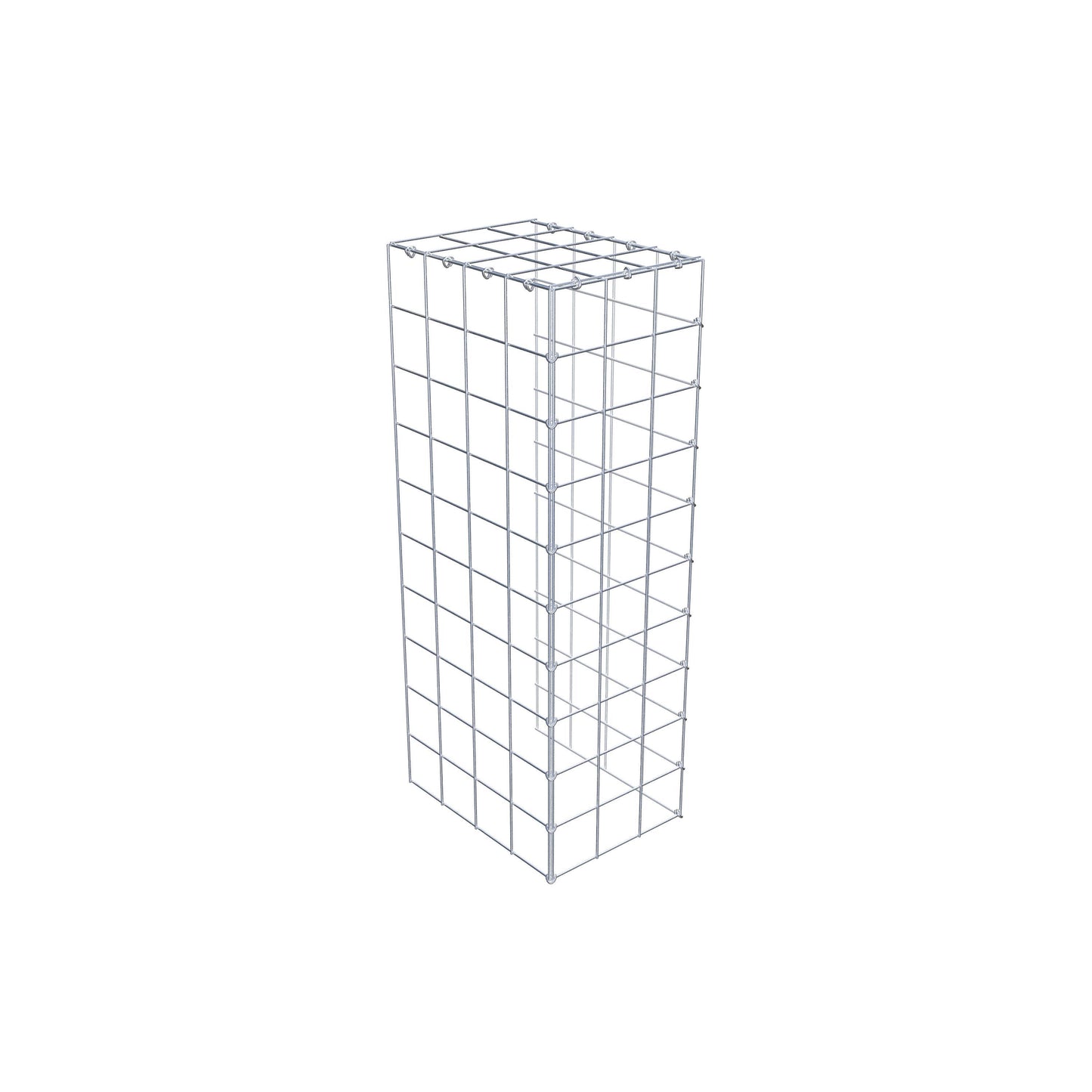 Monteret gabion type 4 100 cm x 40 cm x 30 cm (L x H x D), maskestørrelse 10 cm x 10 cm, C-ring