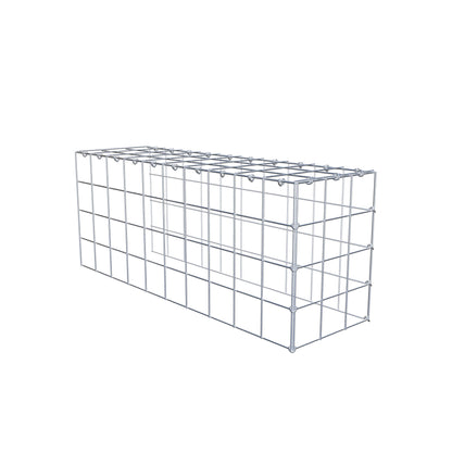 Monteret gabion type 4 100 cm x 40 cm x 30 cm (L x H x D), maskestørrelse 10 cm x 10 cm, C-ring