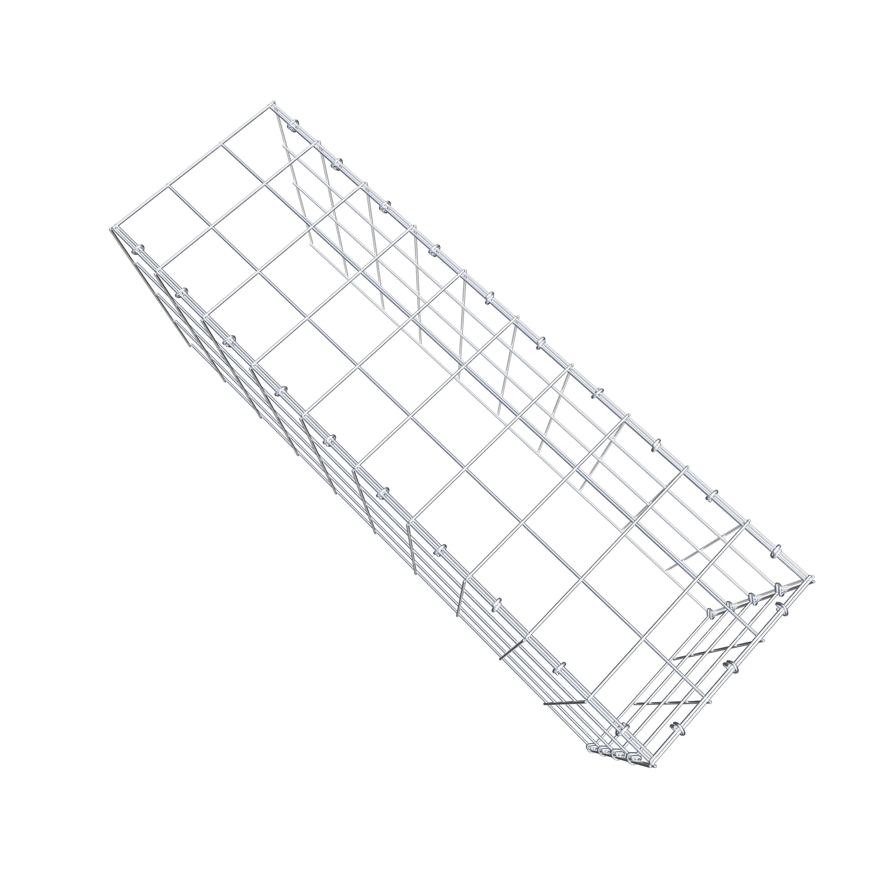 Gabion monté type 4 100 cm x 40 cm x 30 cm (L x H x P), maillage 10 cm x 10 cm, anneau en C