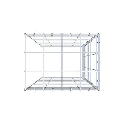 Monteret gabion type 4 100 cm x 40 cm x 30 cm (L x H x D), maskestørrelse 10 cm x 10 cm, C-ring