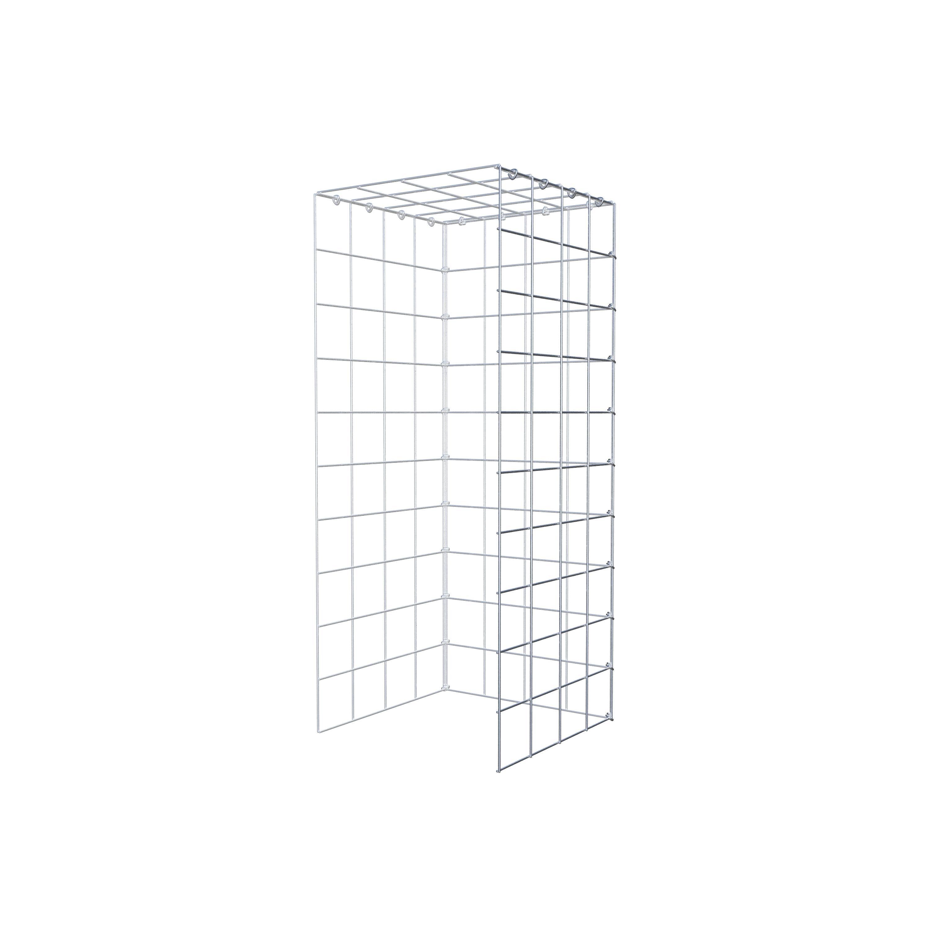 Gabion monté type 4 100 cm x 40 cm x 40 cm (L x H x P), maillage 10 cm x 10 cm, anneau en C