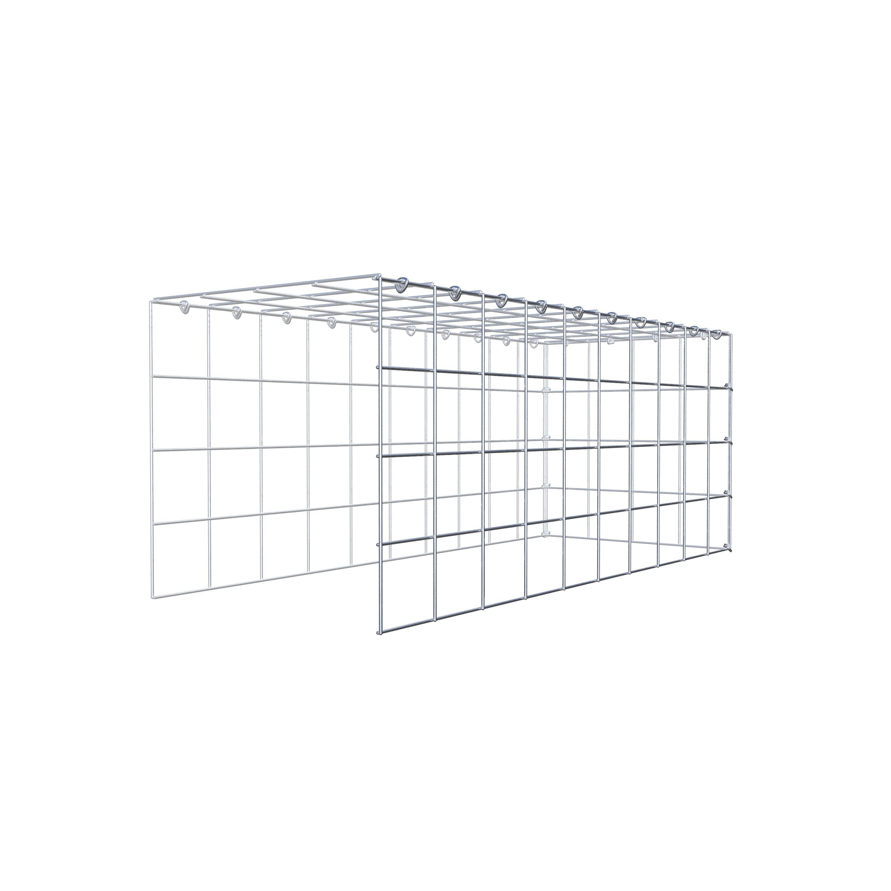 Gabion monté type 4 100 cm x 40 cm x 40 cm (L x H x P), maillage 10 cm x 10 cm, anneau en C