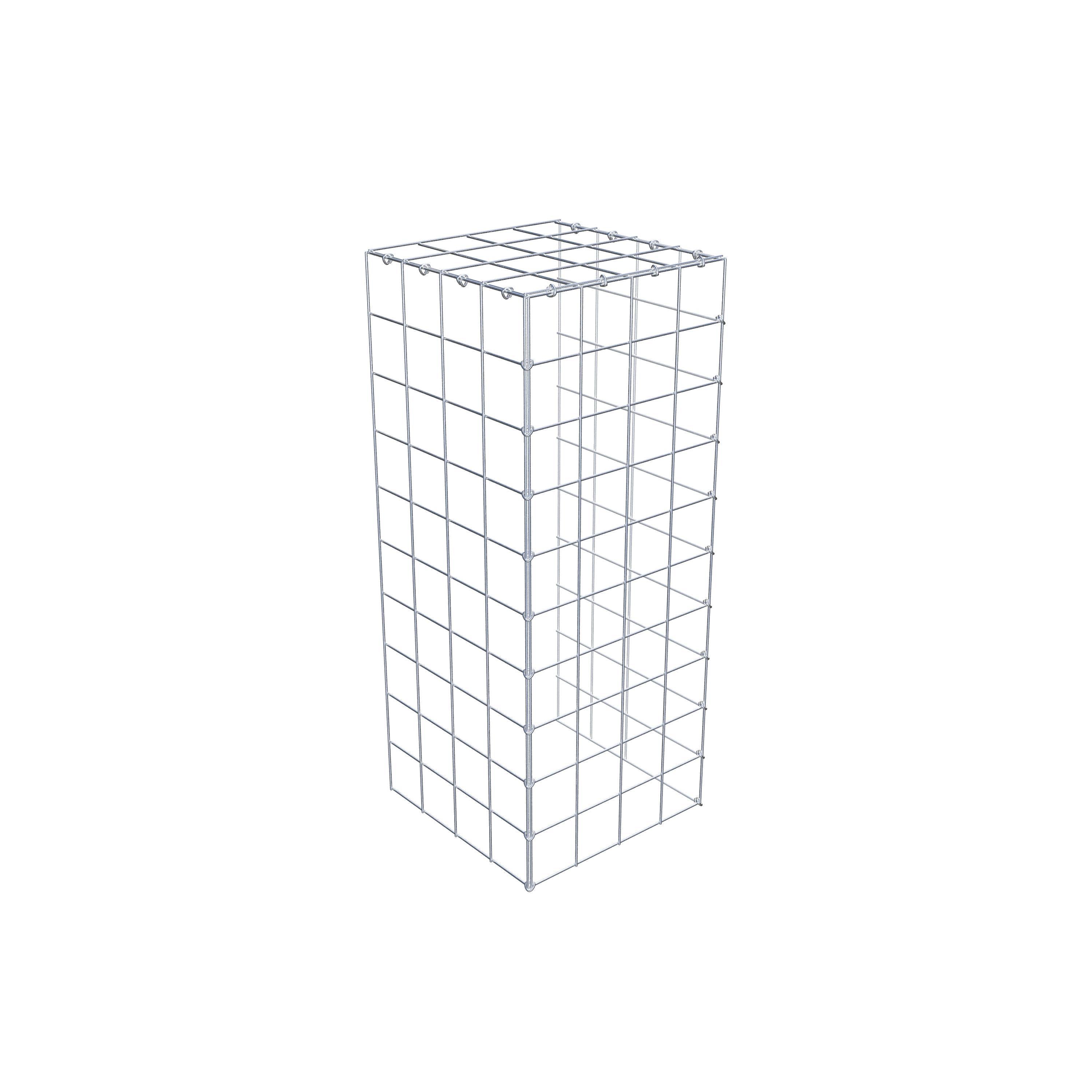 Gabion monté type 4 100 cm x 40 cm x 40 cm (L x H x P), maillage 10 cm x 10 cm, anneau en C