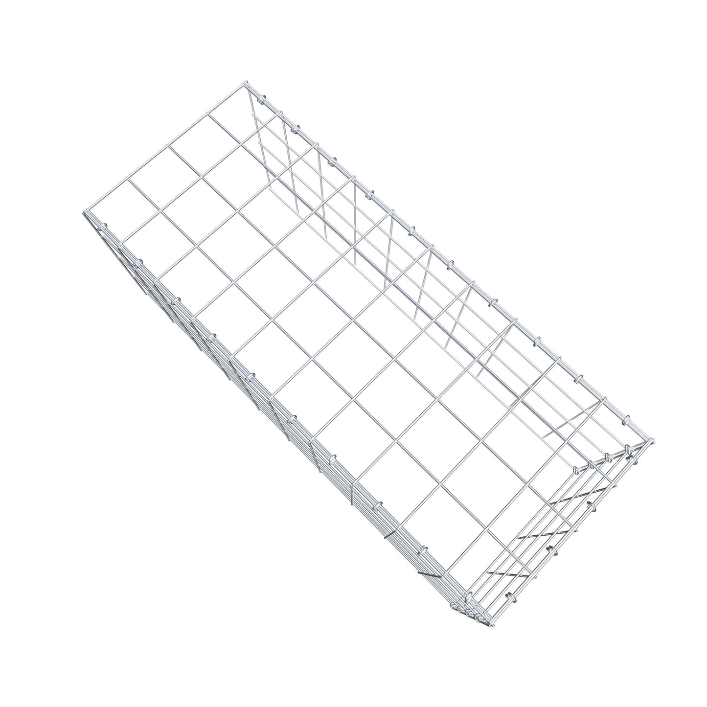 Mounted gabion type 4 100 cm x 40 cm x 40 cm (L x H x D), mesh size 10 cm x 10 cm, C-ring