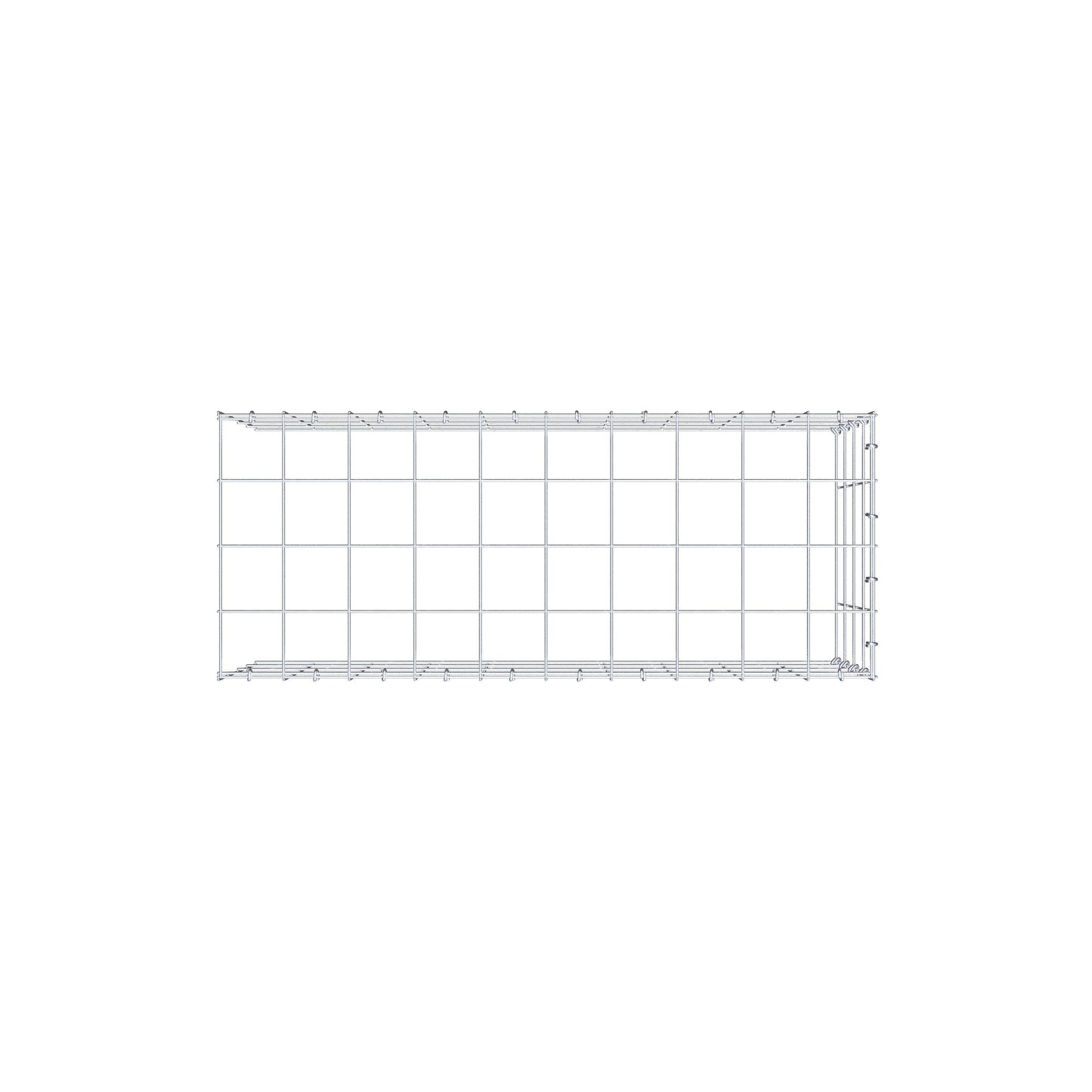 Mounted gabion type 4 100 cm x 40 cm x 40 cm (L x H x D), mesh size 10 cm x 10 cm, C-ring