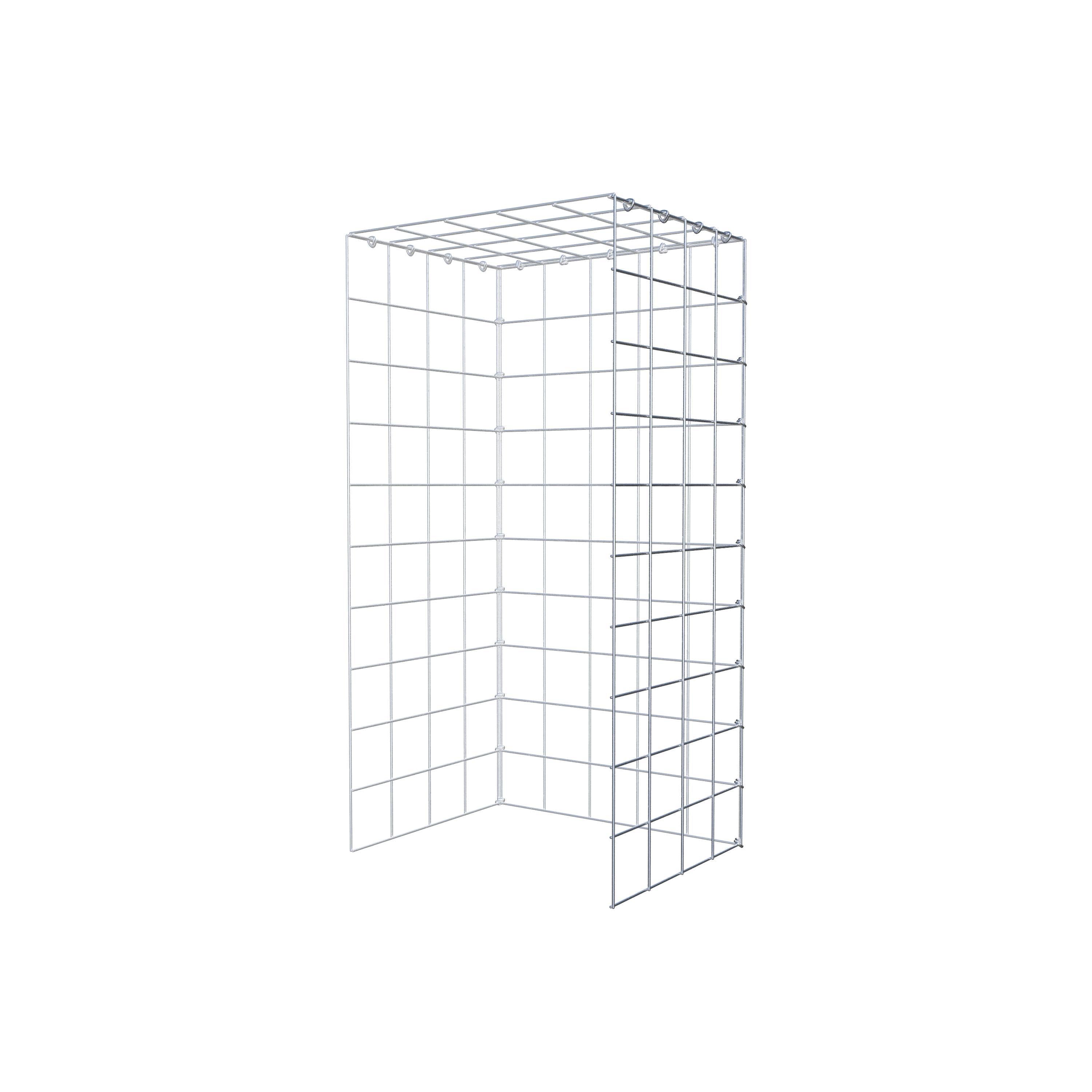 Gabion monté type 4 100 cm x 40 cm x 50 cm (L x H x P), maillage 10 cm x 10 cm, anneau en C