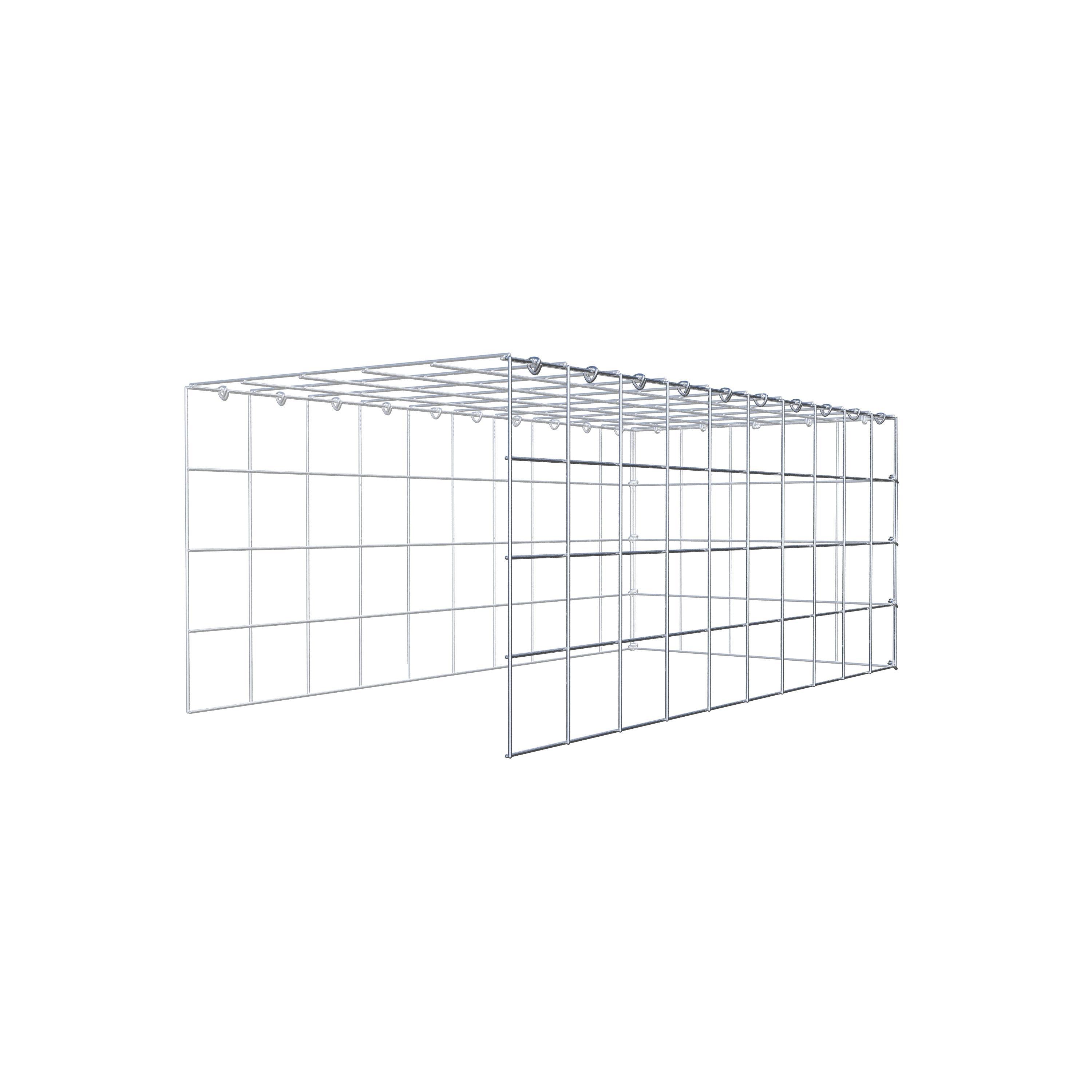 Fourche rapportée type 4 100 cm x 40 cm x 50 cm (L x H x P), mailles 10 cm x 10 cm, anneau C
