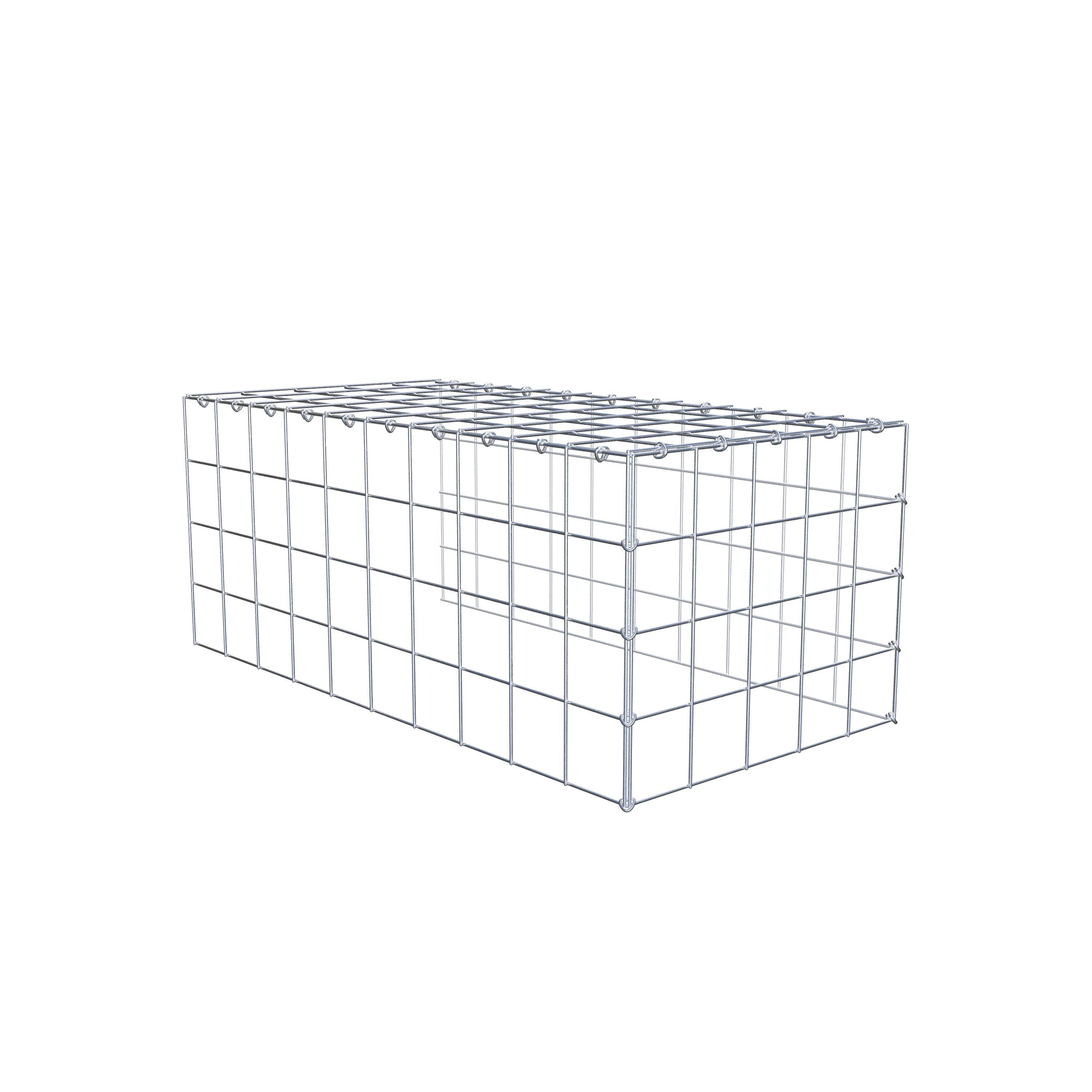 Fourche rapportée type 4 100 cm x 40 cm x 50 cm (L x H x P), mailles 10 cm x 10 cm, anneau C