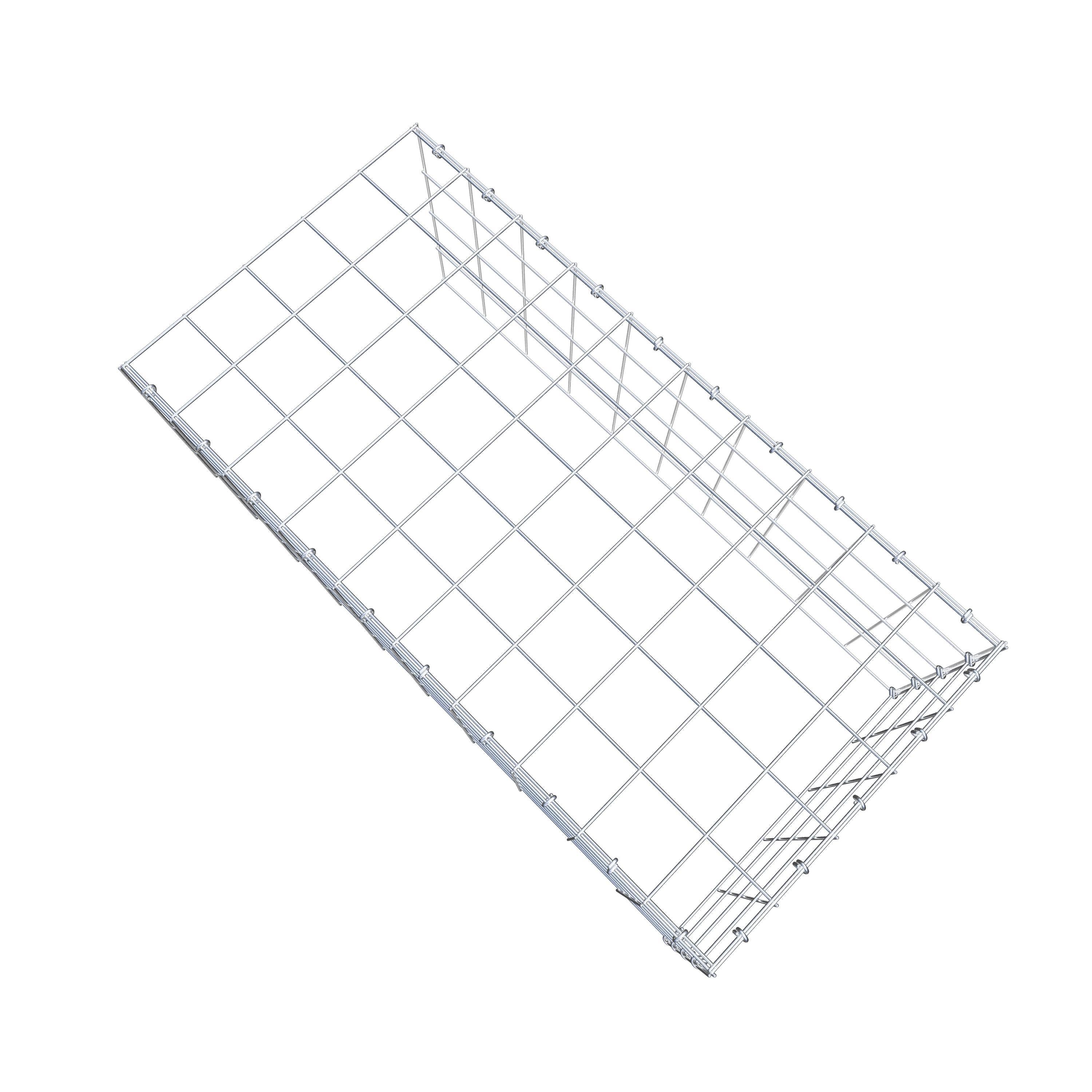Fourche rapportée type 4 100 cm x 40 cm x 50 cm (L x H x P), mailles 10 cm x 10 cm, anneau C
