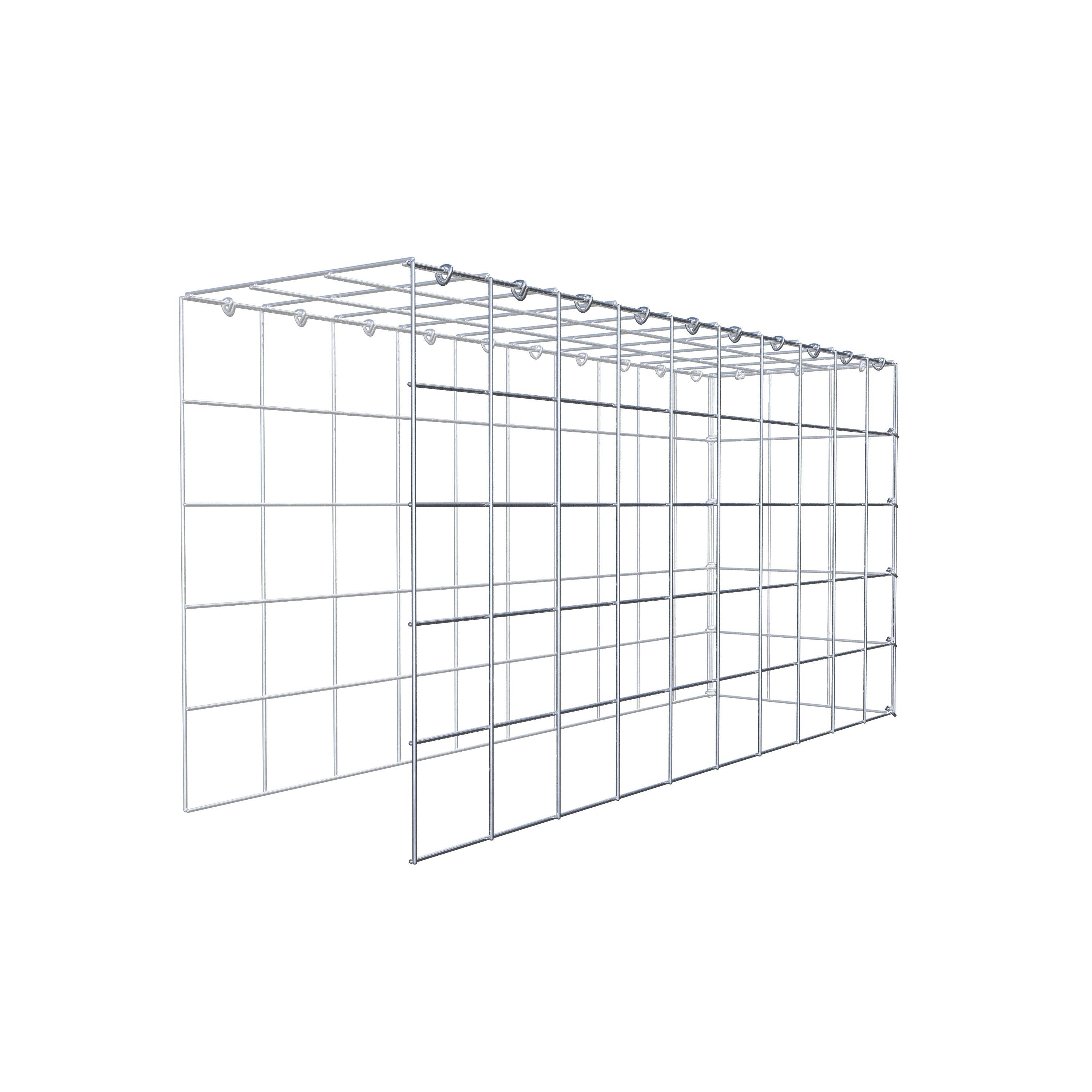 Gabion monté type 4 100 cm x 50 cm x 30 cm (L x H x P), maillage 10 cm x 10 cm, anneau en C