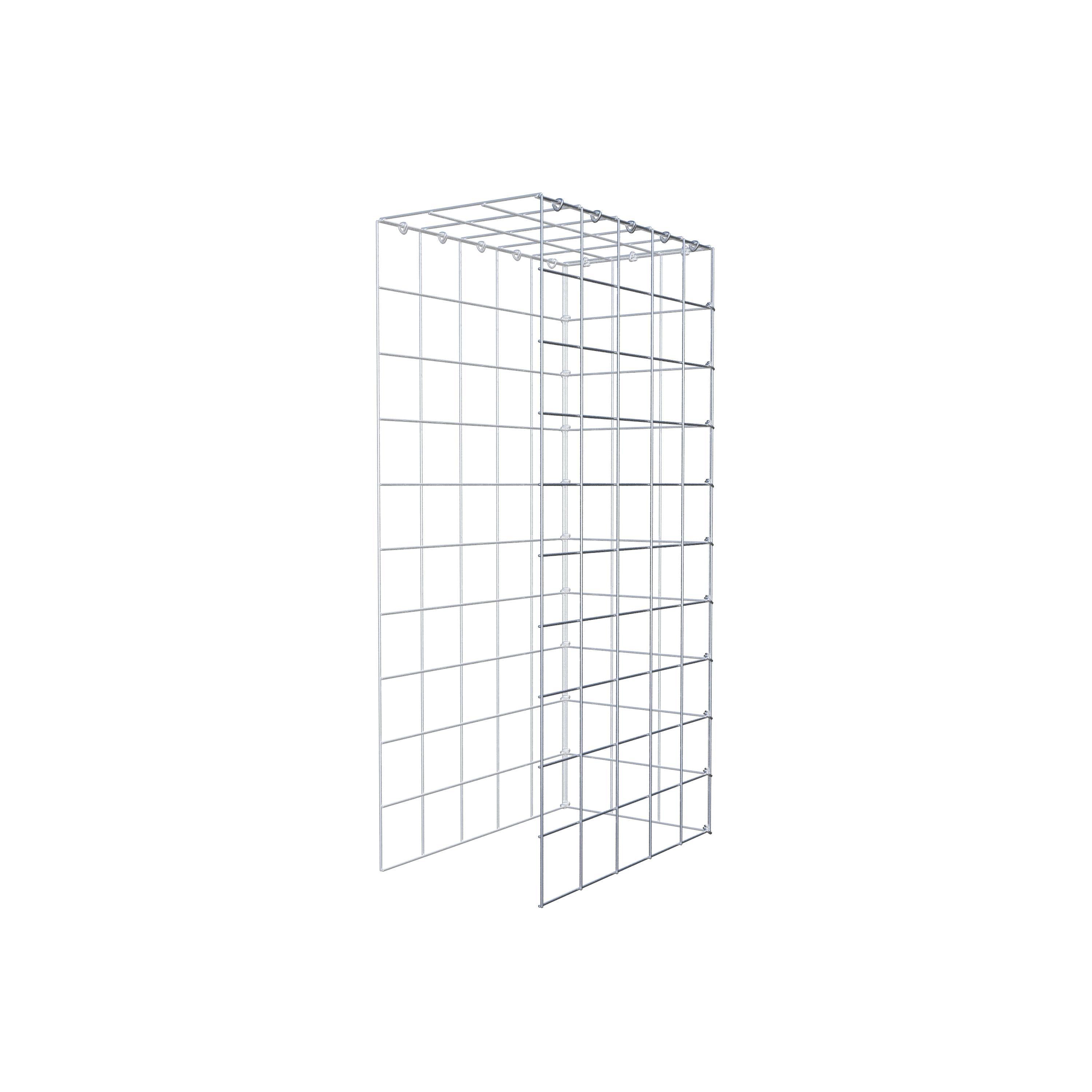 Gabion monté type 4 100 cm x 50 cm x 30 cm (L x H x P), maillage 10 cm x 10 cm, anneau en C