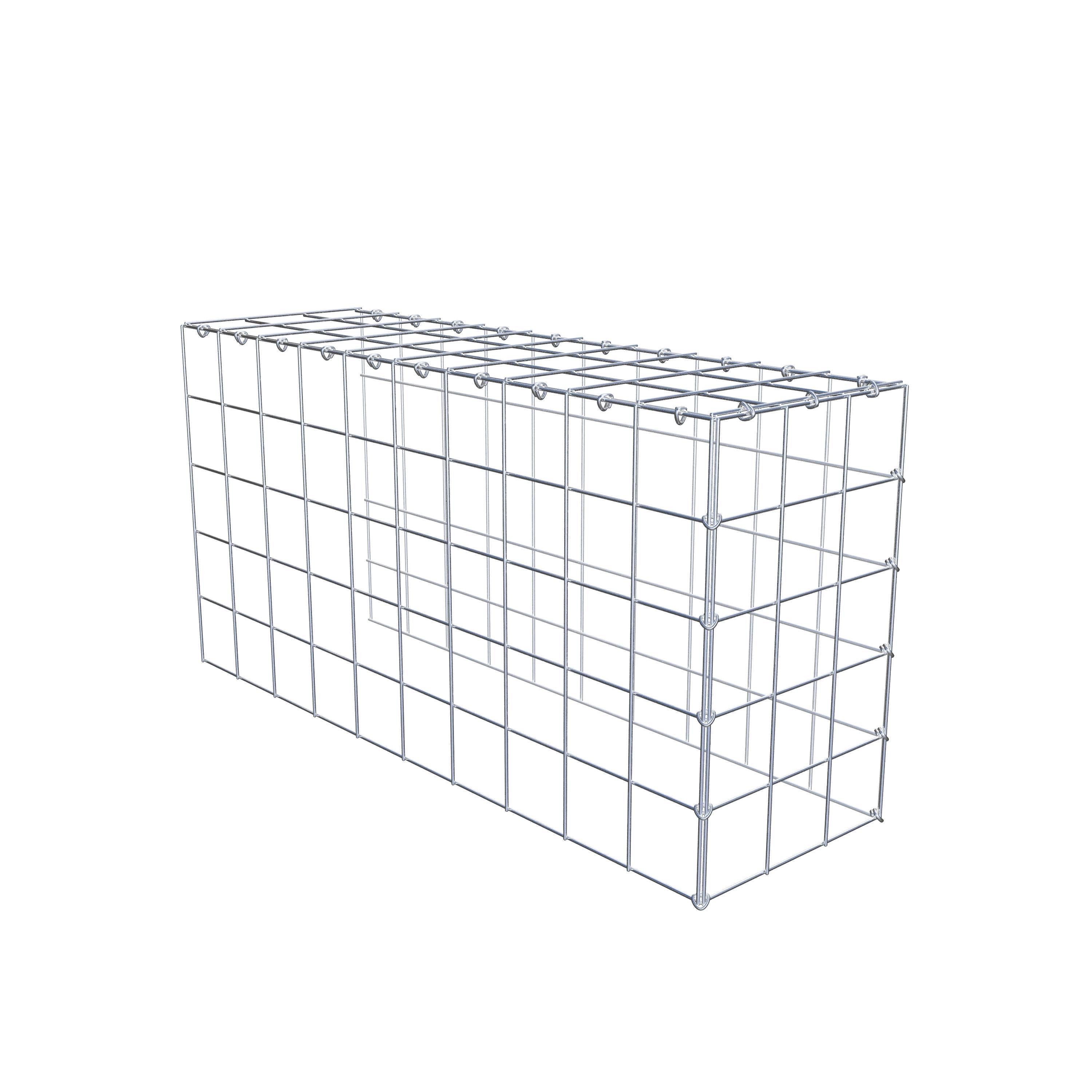 Gabion monté type 4 100 cm x 50 cm x 30 cm (L x H x P), maillage 10 cm x 10 cm, anneau en C