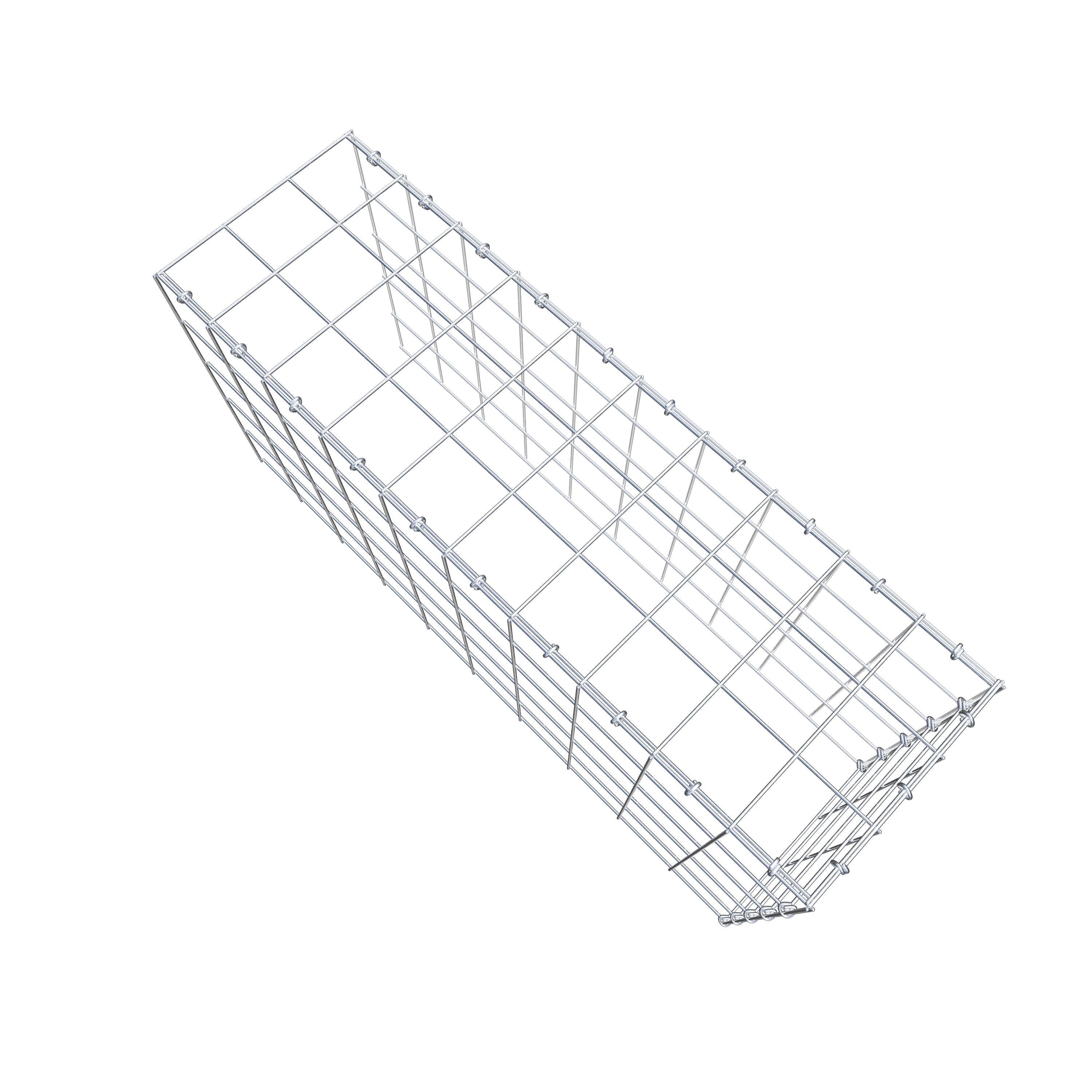 Gabion monté type 4 100 cm x 50 cm x 30 cm (L x H x P), maillage 10 cm x 10 cm, anneau en C